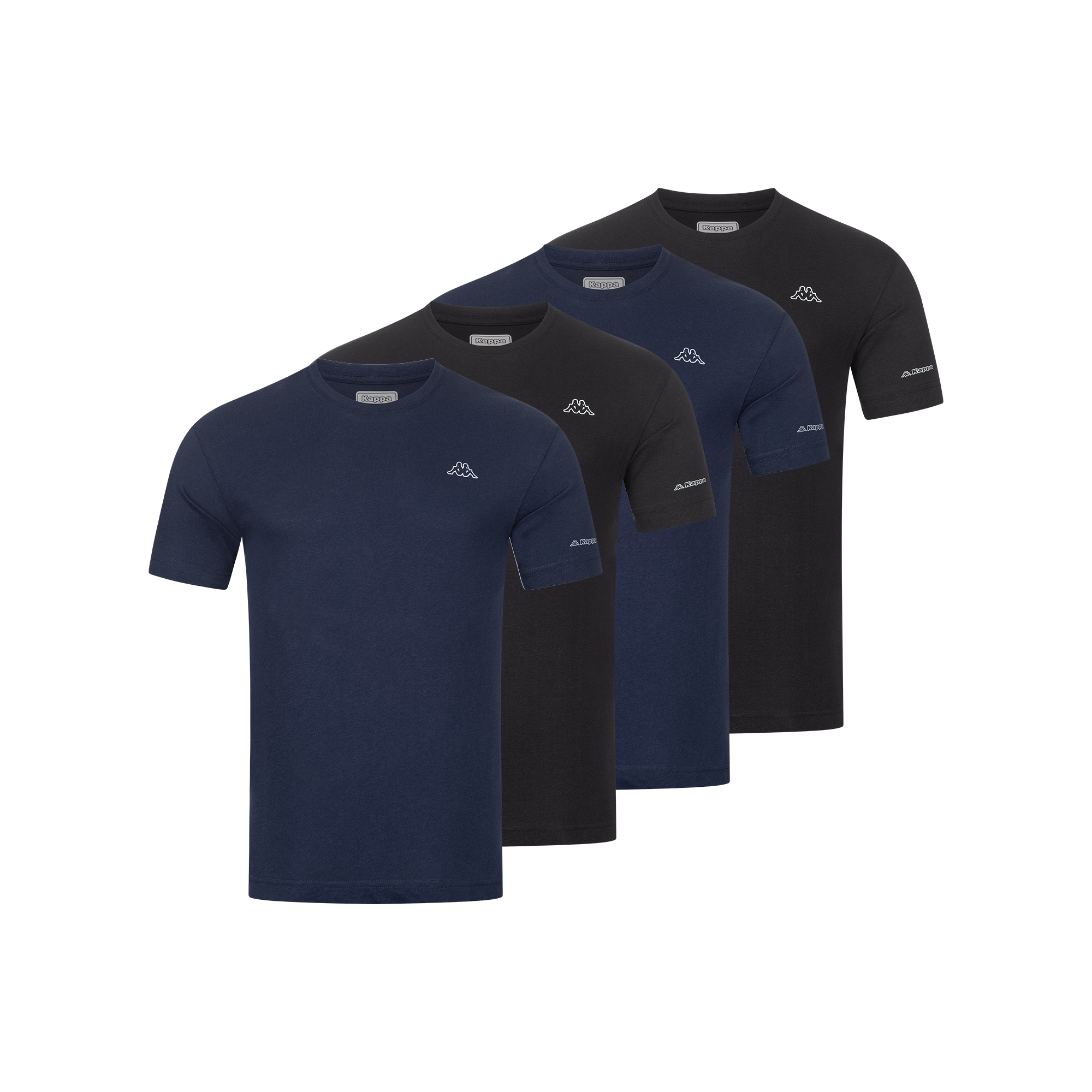 Thumbnail - Kappa 4er Set T-Shirt BASIC in Schwarz/Blau