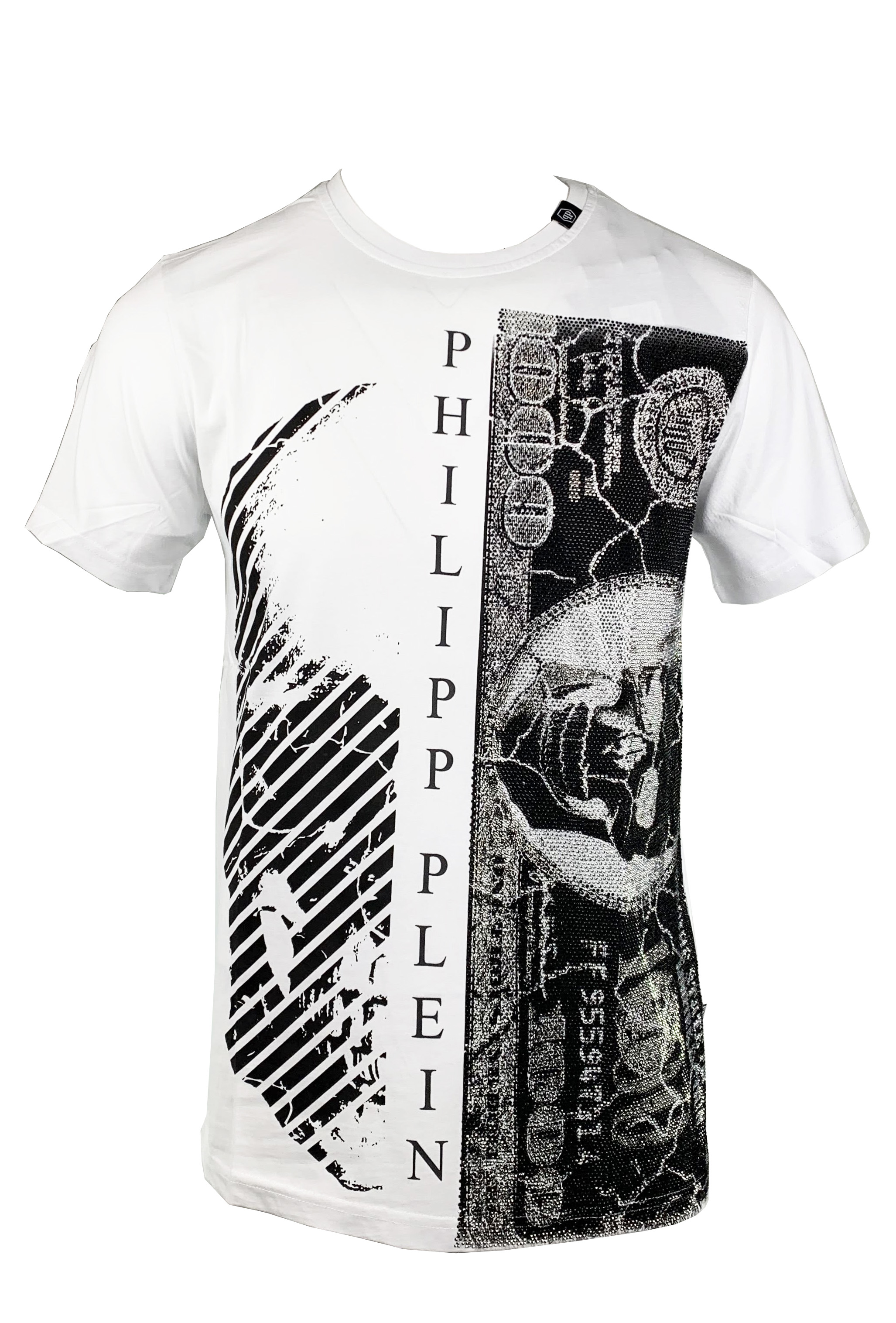 Thumbnail - Philipp Plein MTK1448 �Money� 01 Weisses T-Shirt
