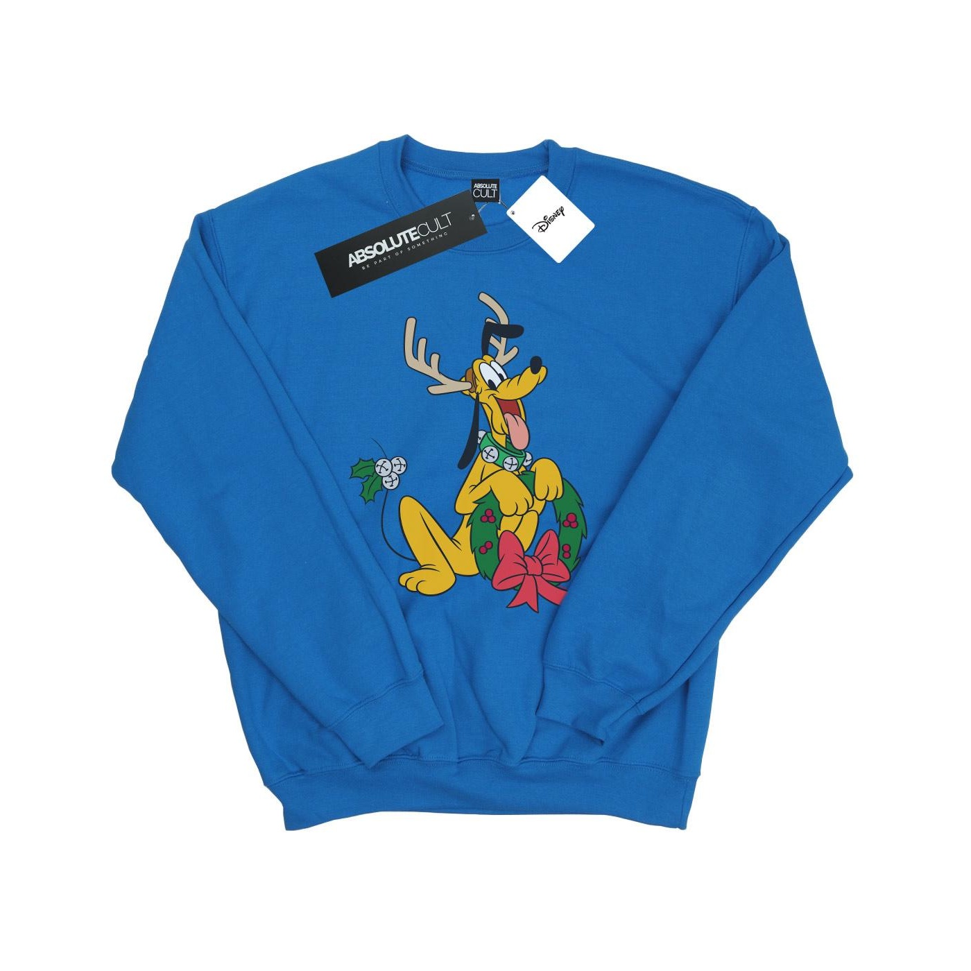 Thumbnail - Disney - "Pluto Christmas Reindeer" Sweatshirt für Herren (Königsblau)