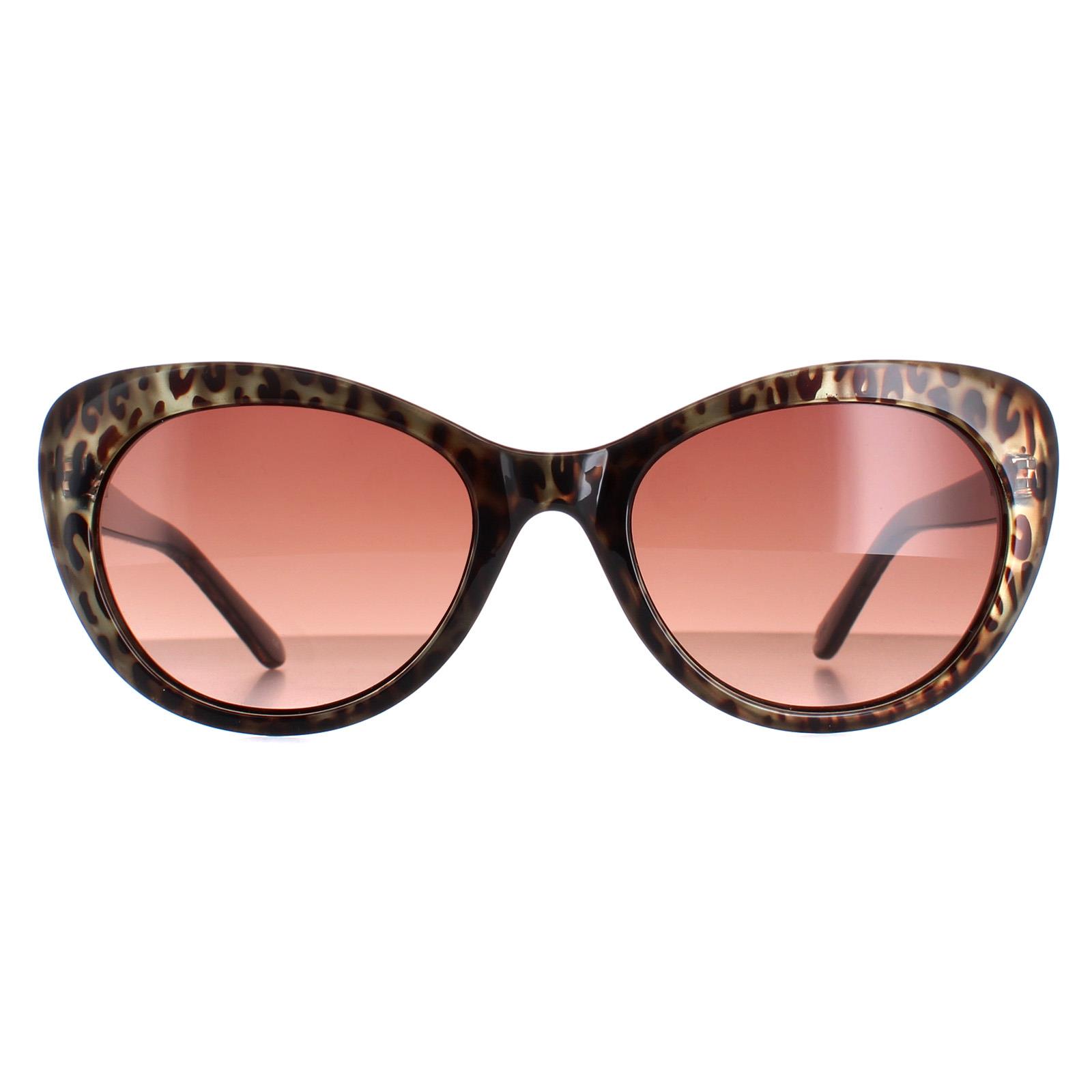 Thumbnail - Karen Millen Cat Eye Damen Leopard Braun Farbverlauf KM5024