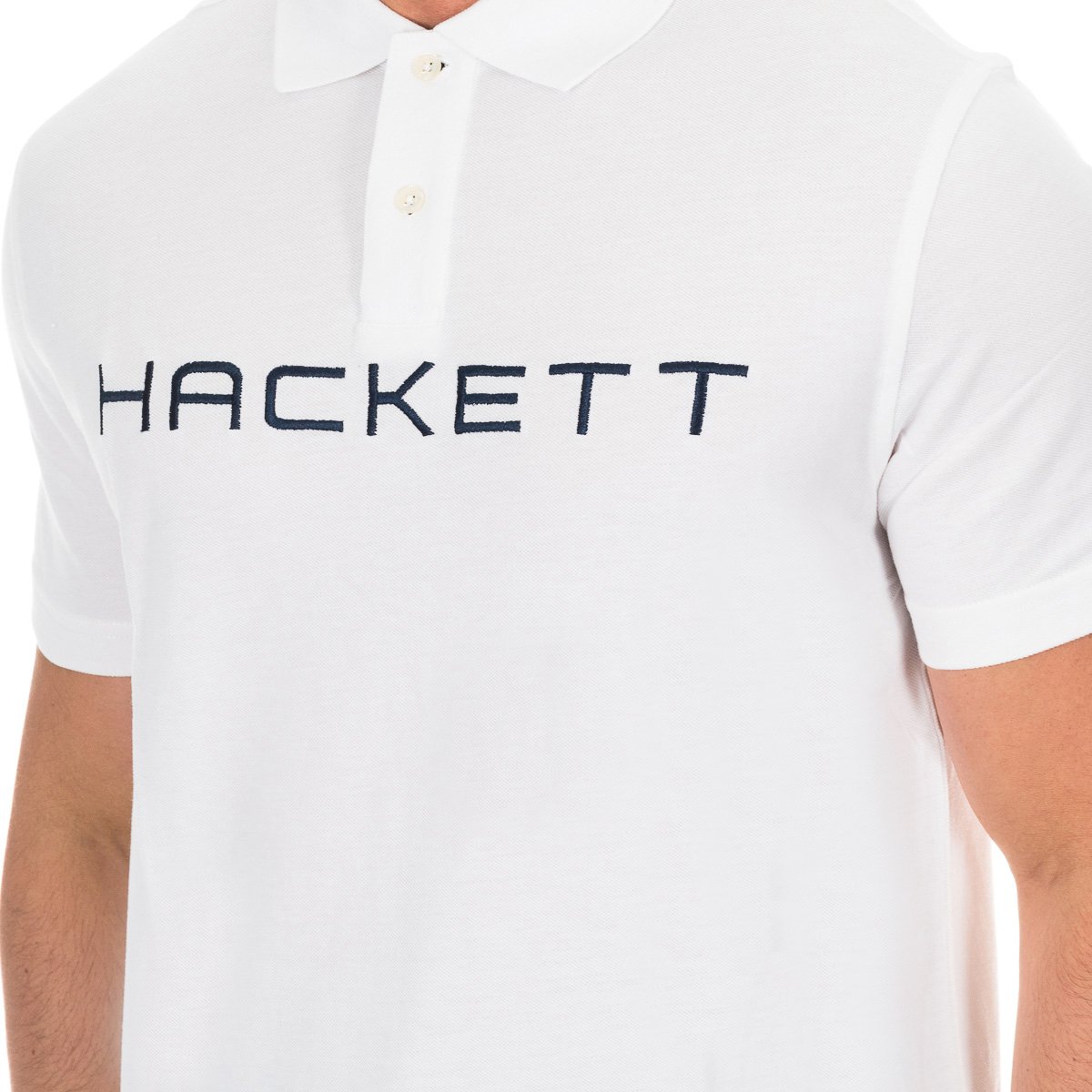 Hackett London Kortärmad polotröja med kavajkrage för herr HMX1007B – bild 2