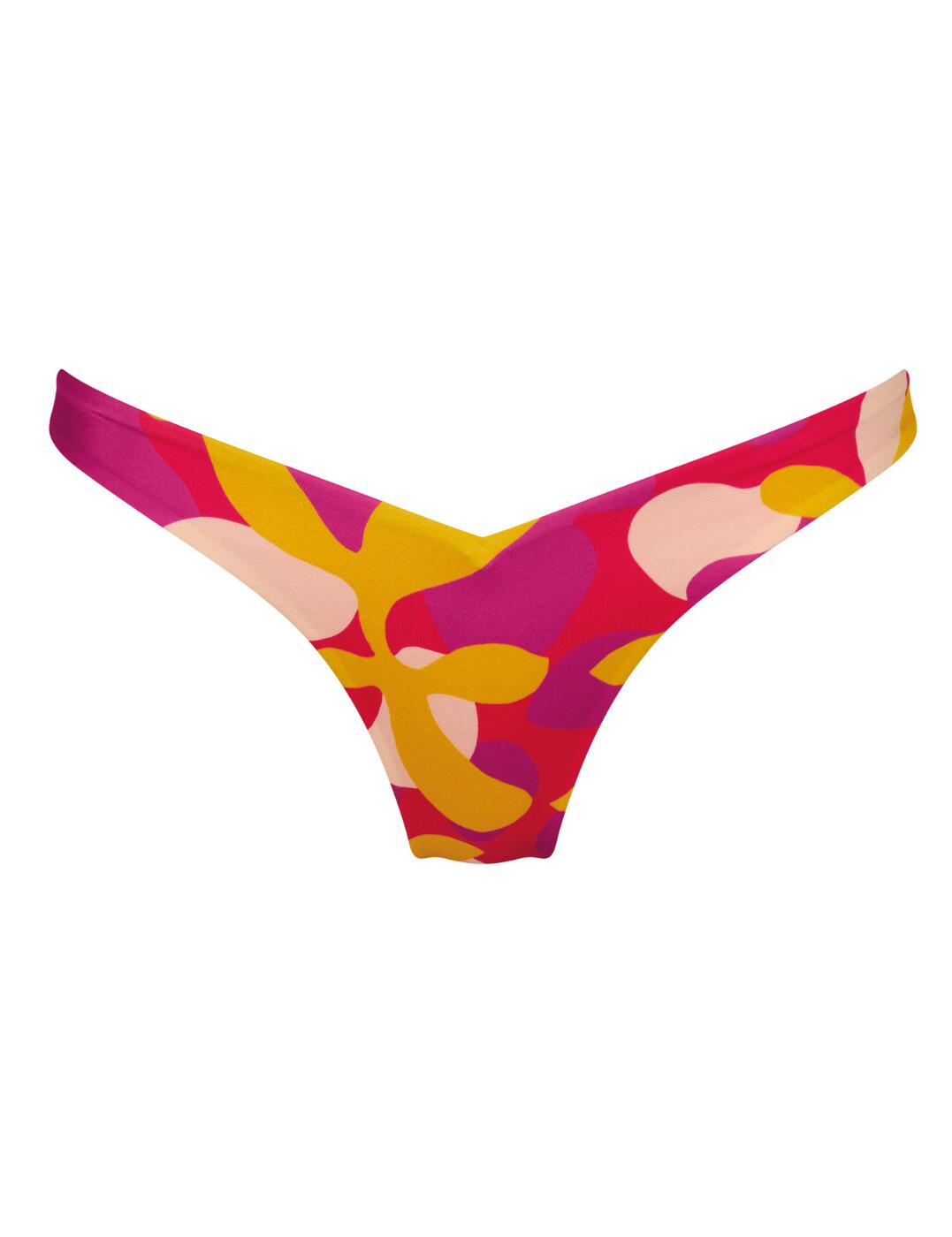 Sloggi Womens 10211201 Shore Flower Horn Tanga Bikini Brief - Multicolour Elastane - Size 10 Uk