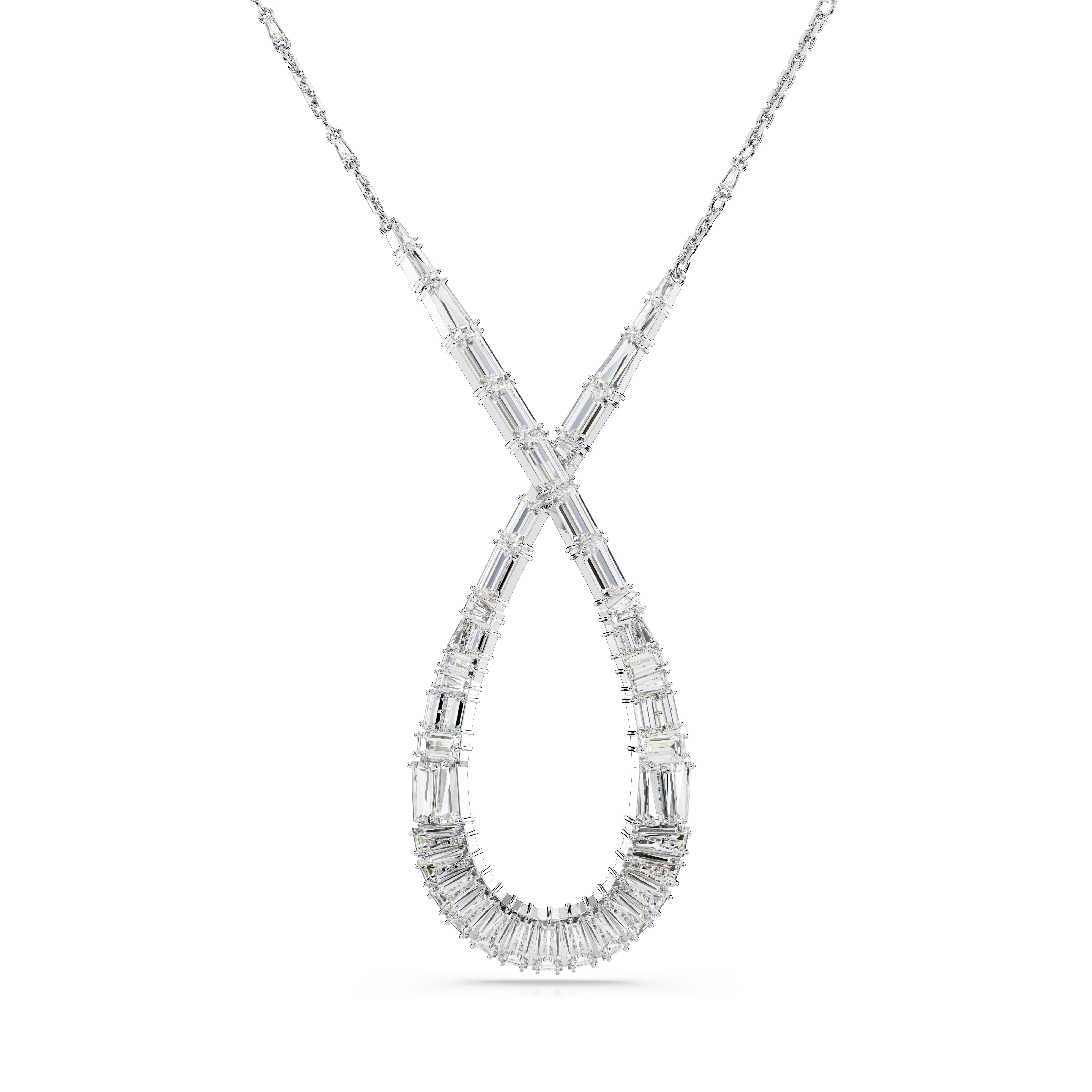 Swarovski ‘Hyperbola’ Womens Base Metal Necklace – Silver 5679438 – One Size