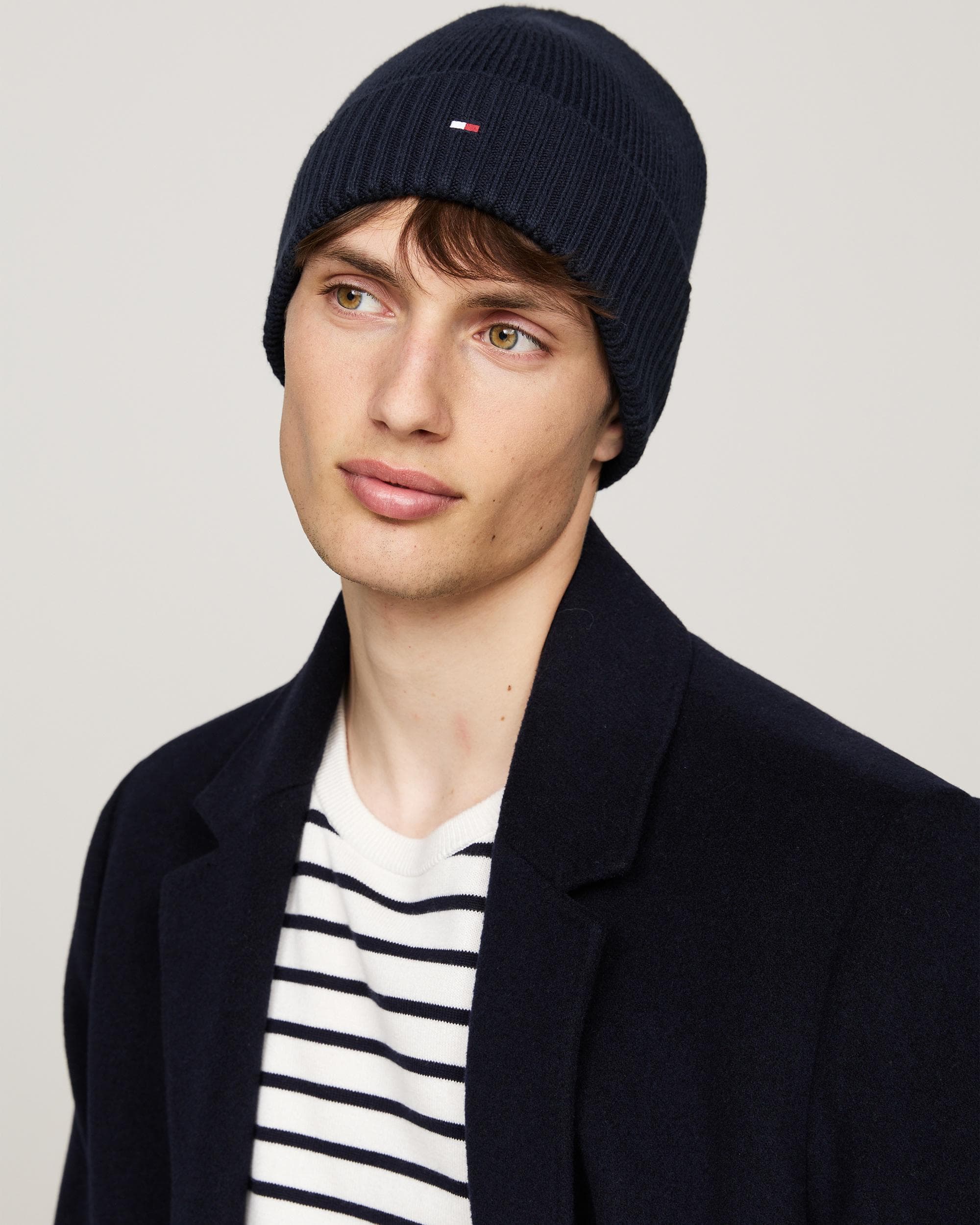 Tommy Hilfiger Pima Cotton/Cashmere Beanie Men's Navy Blue - La Redoute - Image 5