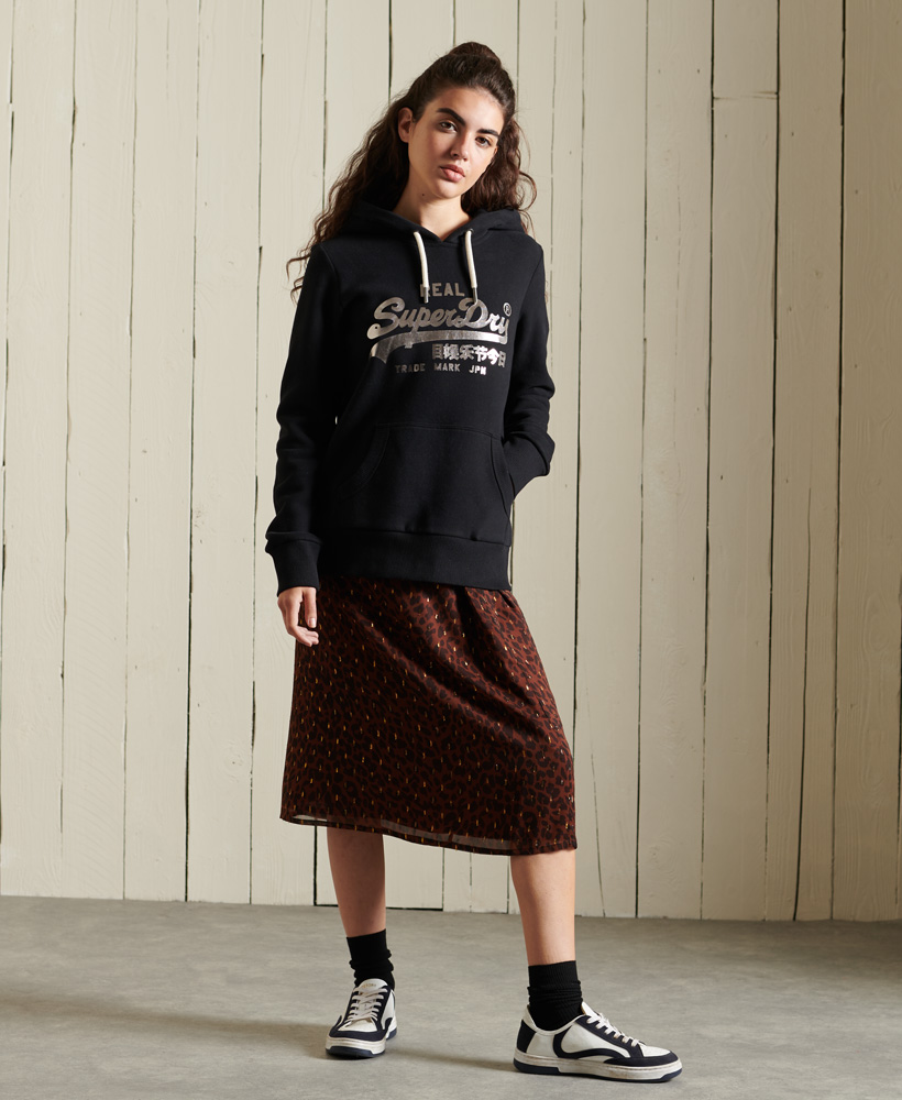 Superdry Vintage Logo Boho Sparkle Huvtröja dam – bild 2