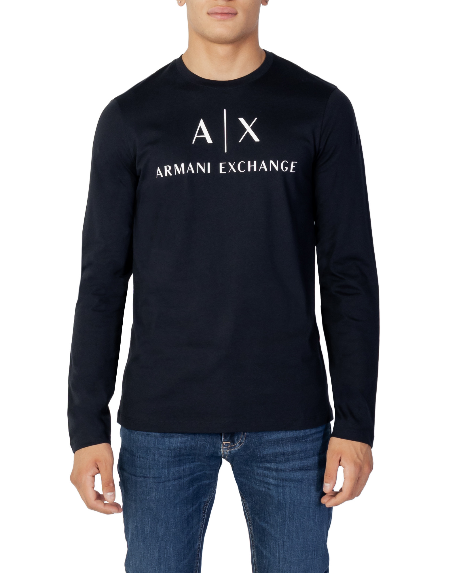 Armani Exchange Mannelijk Blauw Heren T-Shirt In