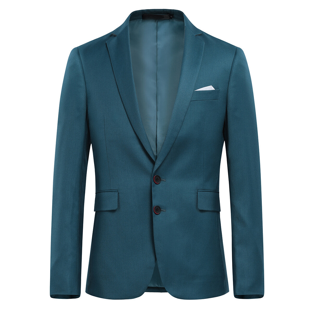 Thumbnail - Einreihiger Blazer mit zwei Knöpfen für Herren in einfarbigem Marineblau