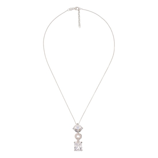 Orphelia Damen-Anhänger Sterling-Silber 925 mit Kette – Weiß ZH-4536