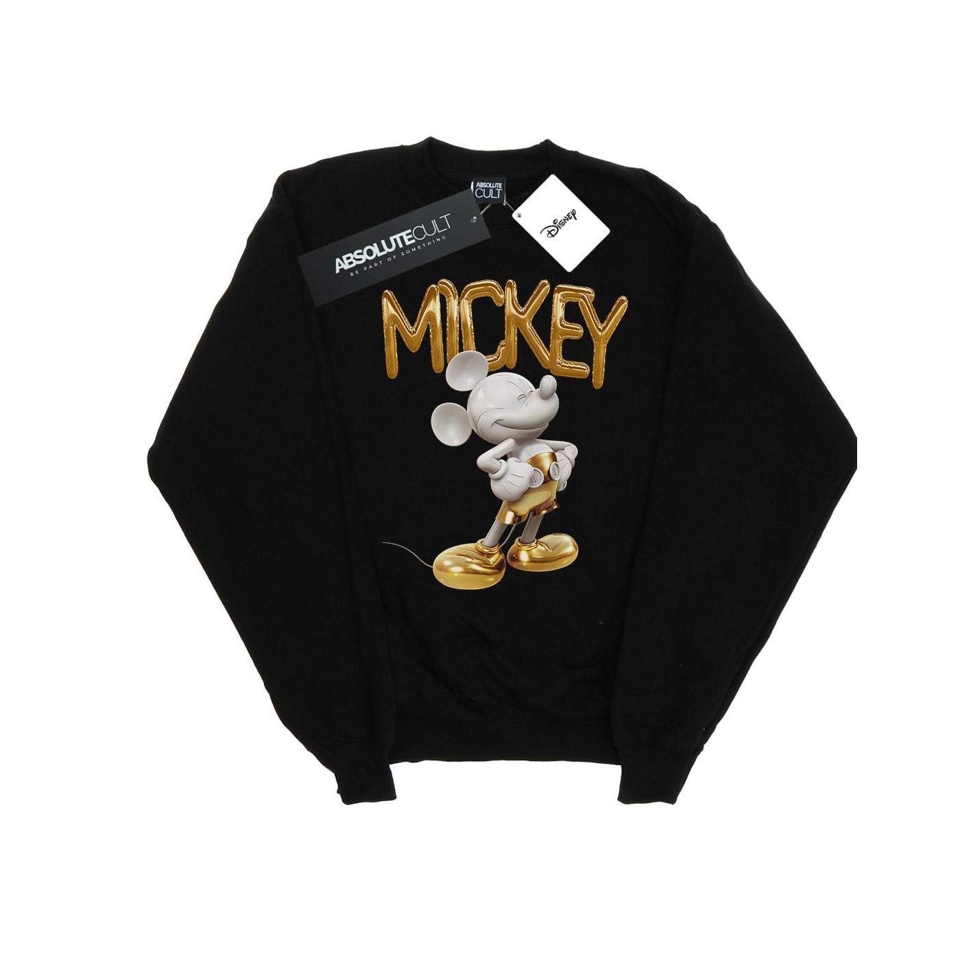 Thumbnail - Disney - "Mickey Mouse Gold Statue" Sweatshirt für Herren (Schwarz)
