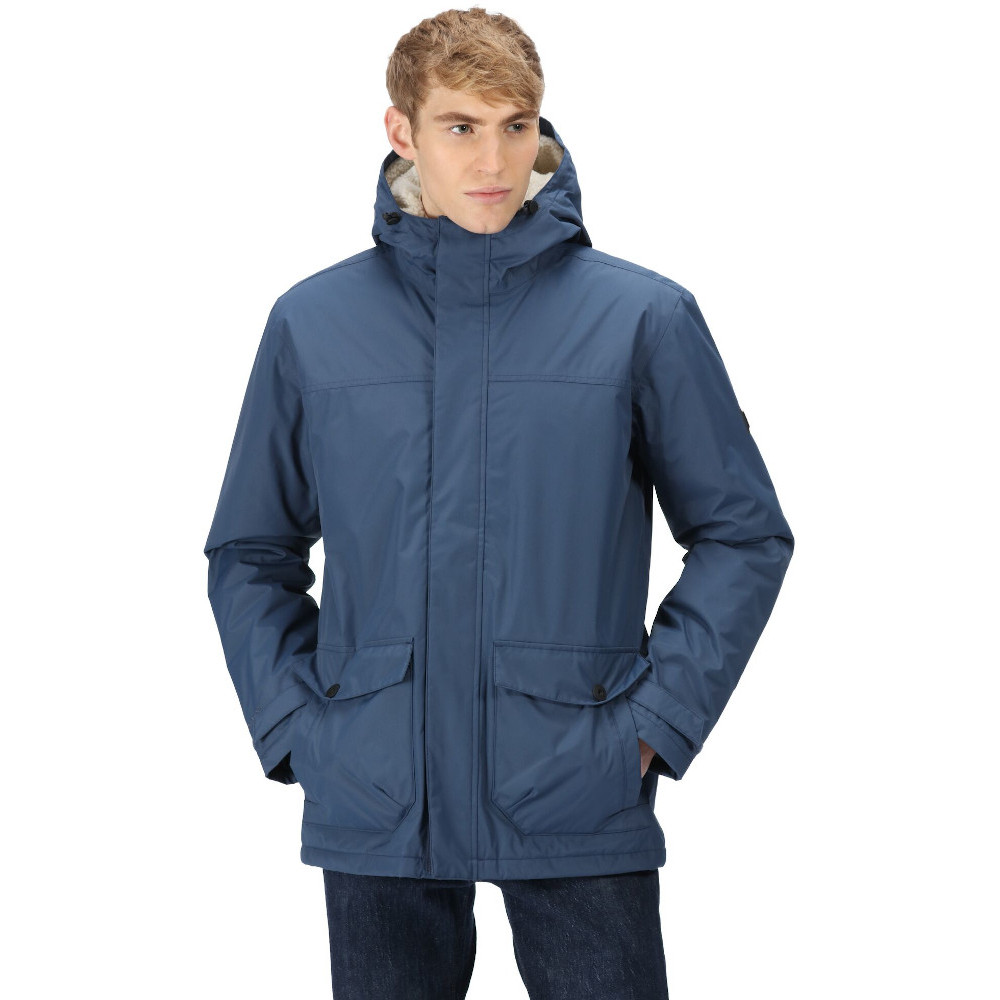 Regatta Mens Sterlings Iii Waterproof Durable Insulated Coat - Navy - Size Small - Image 2