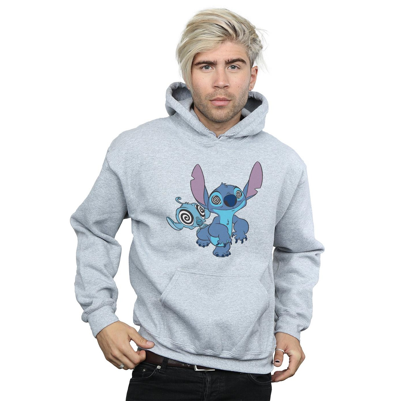 Disney Mens Lilo And Stitch Hypnotized Hoodie (Sports Grey) herr – bild 2