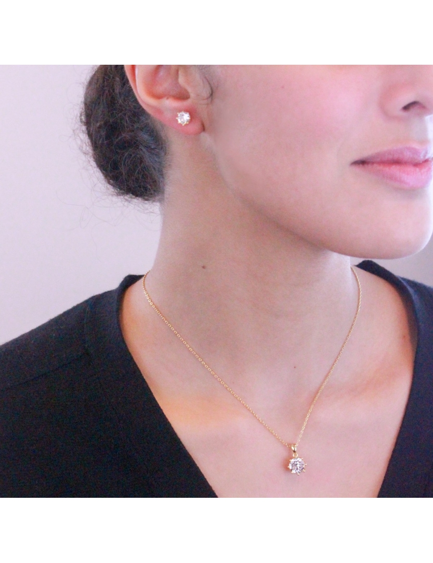 MYC Paris Lily Set guld och kristall halsband dam – bild 2