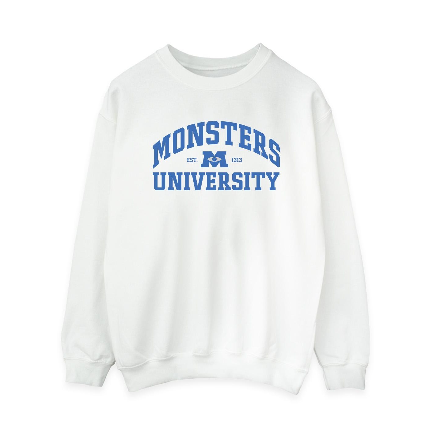 Thumbnail - Disney Monsters University Logo-Sweatshirt für Damen/Damen (Weiß)