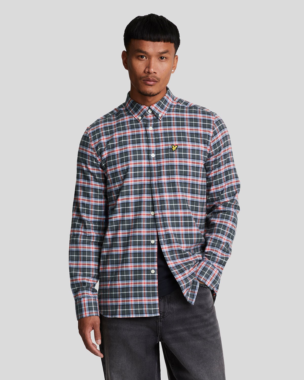 Thumbnail - Lyle & Scott – Kariertes Flanellhemd in Blau