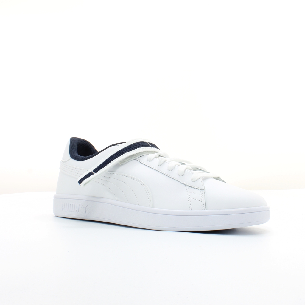 Puma Smash V2 Vit Läder Herrar Snörning Träningsskor 366912 02 – bild 2