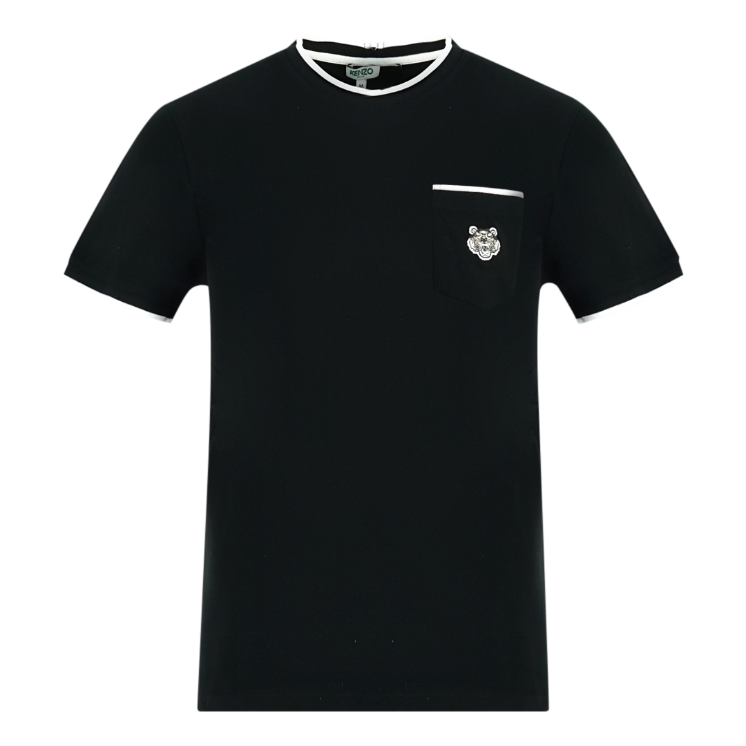Thumbnail - Kenzo Branded Pocket Logo Black T-Shirt