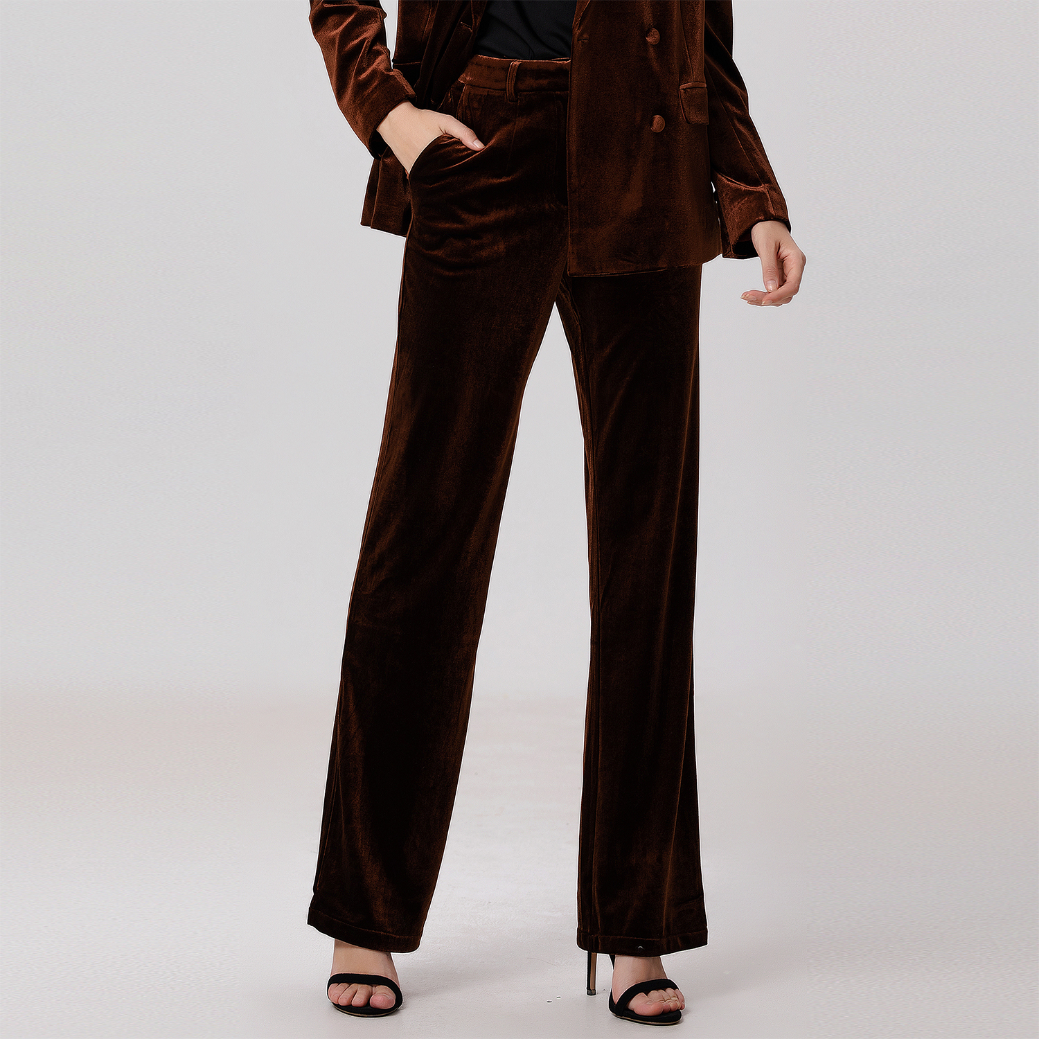 Rechte fluwelen pantalon