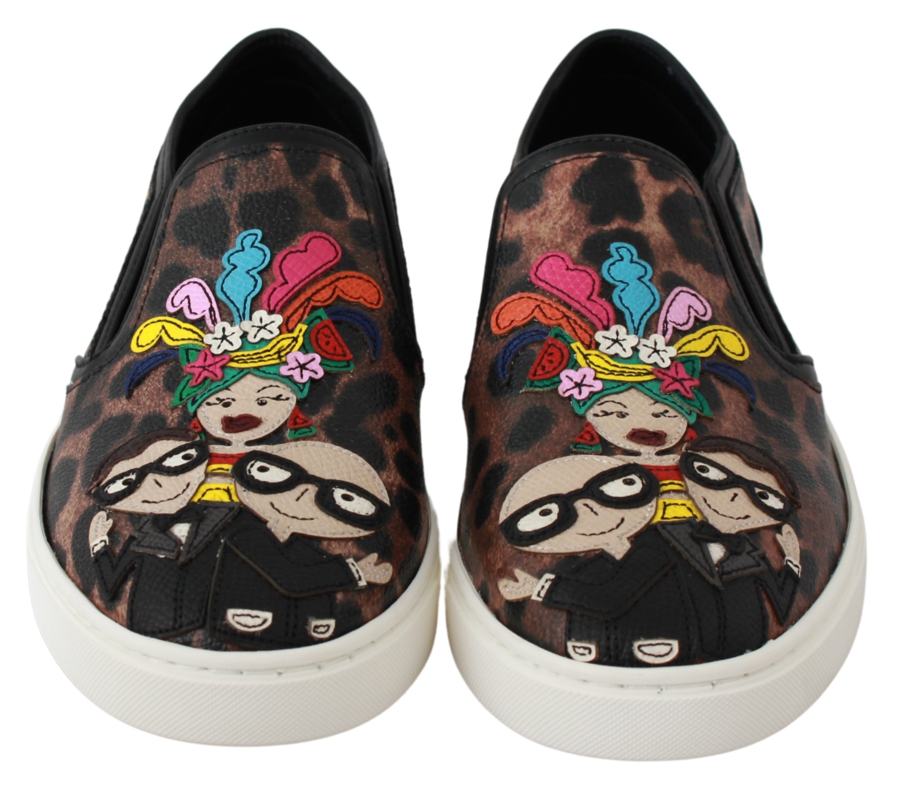 Dolce&Gabbana Damernas läder leopard #dgfamily loafers skor – bild 2