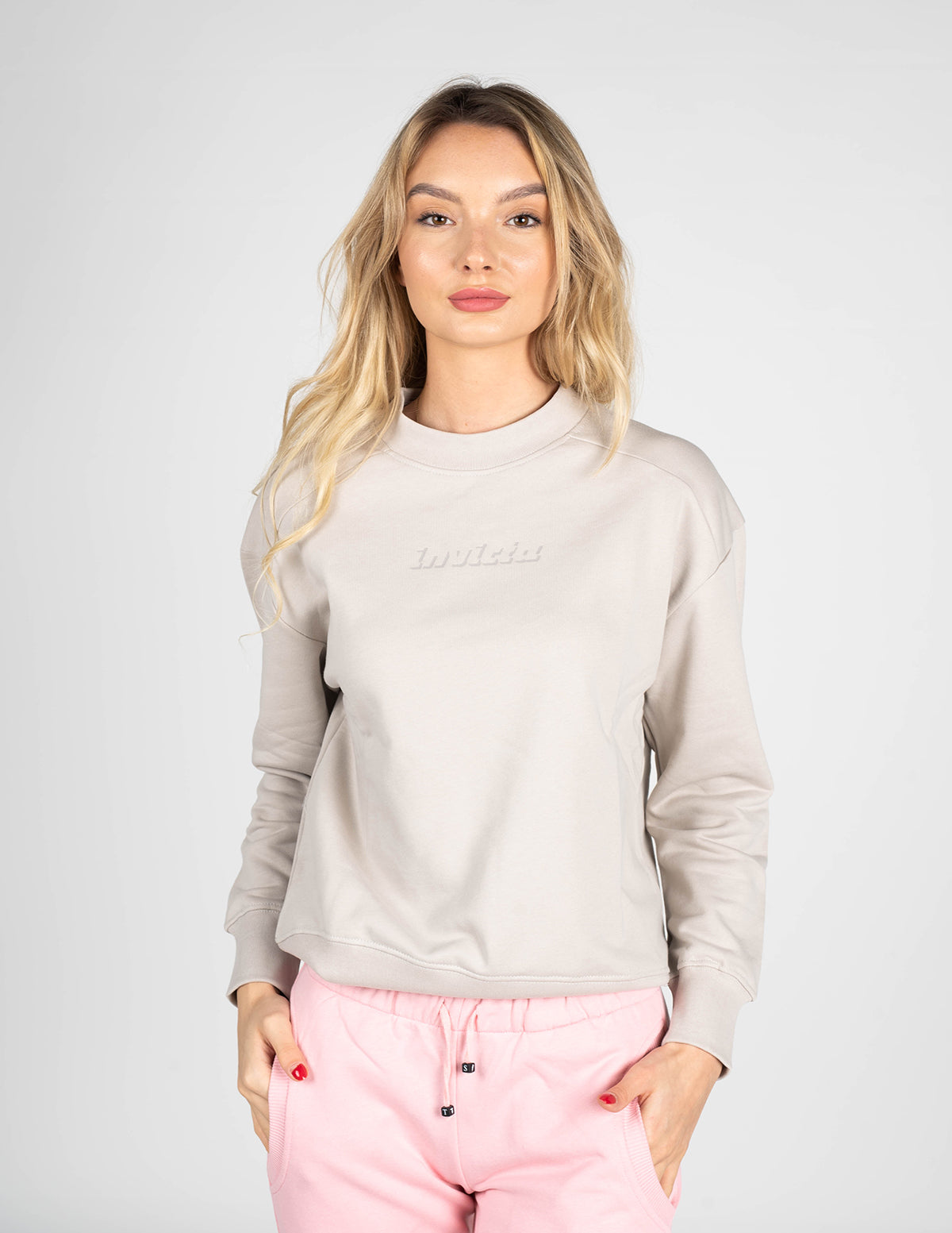 Sweatshirt C-Neck Beige Dam 2