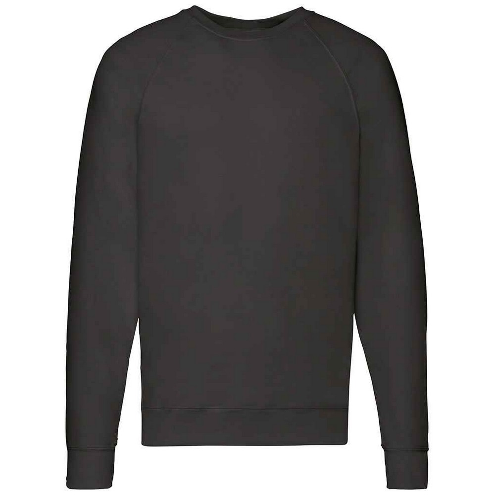 Thumbnail - Fruit of the Loom - Sweatshirt für Herren/Damen Unisex Raglanärmel (Schwarz)