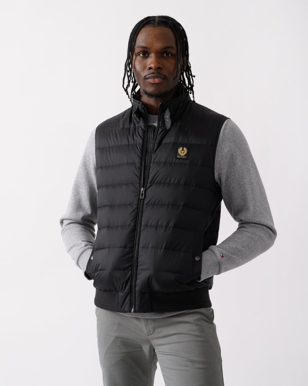Belstaff Mens Circuit Gilet - Black Nylon - Size 38 (Chest)