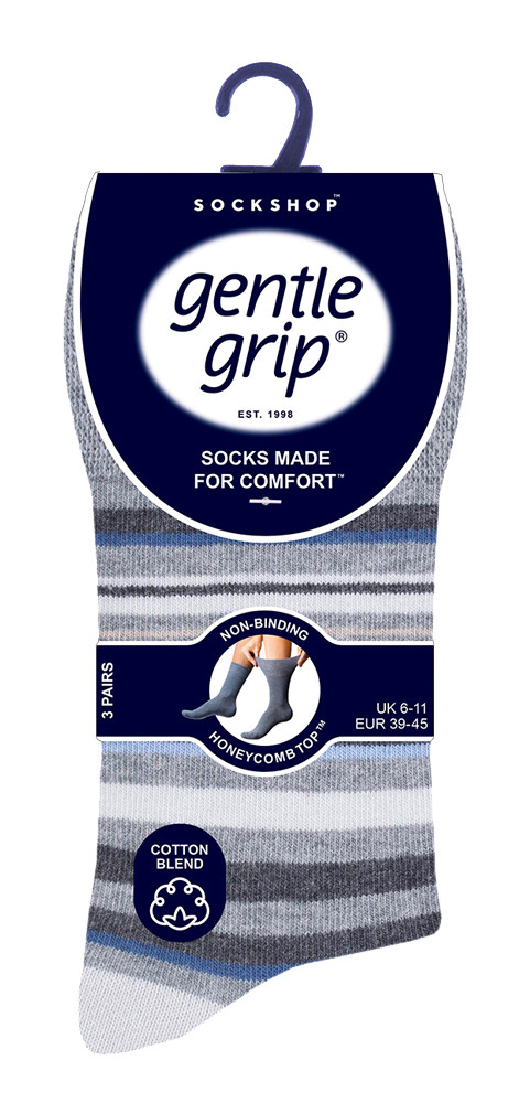 Gentle Grip 6 par icke elastiska Gentle Grip-strumpor för herrar SOMRJ581 – bild 2