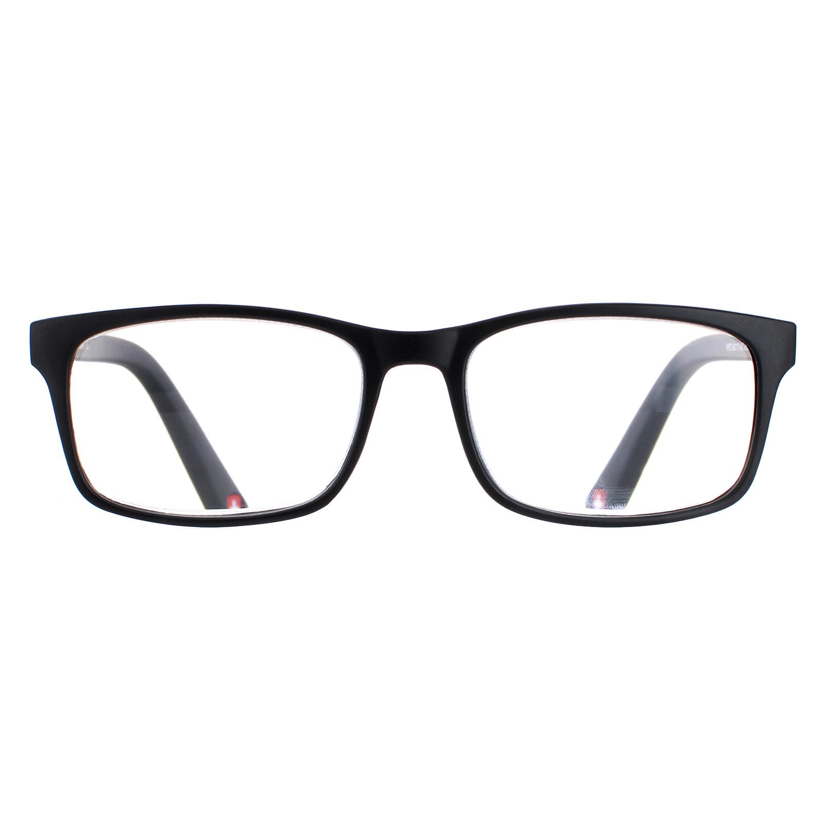 Montana Rectangle Unisex Black Glasses - One Size