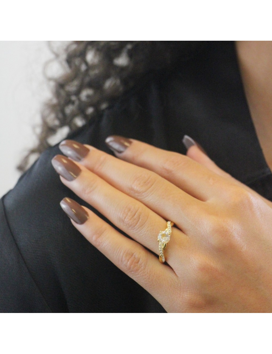 MYC Paris Eleanor Ring Guld och kristall dam – bild 2