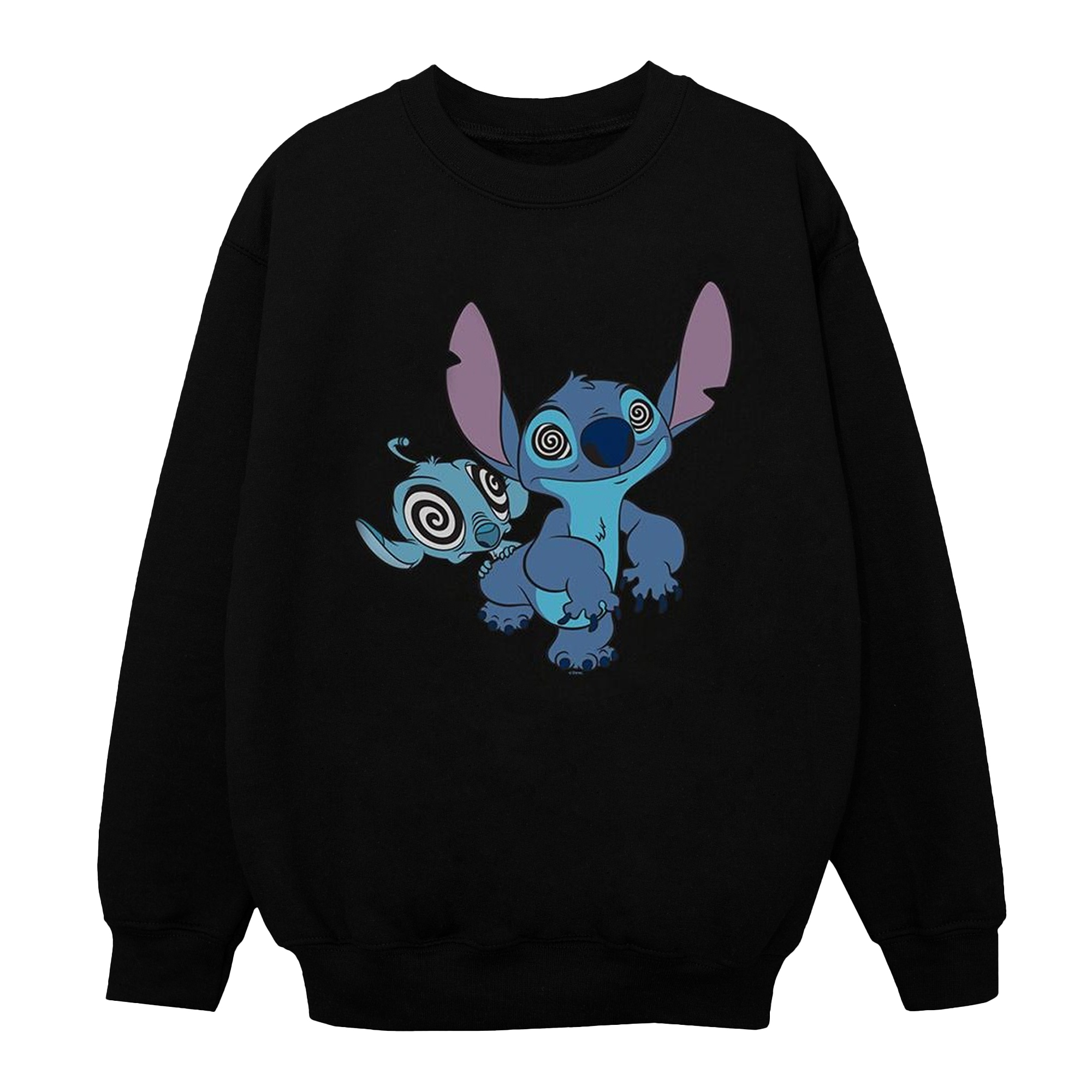 Thumbnail - Disney - "Lilo And Stitch Hypnotized" Sweatshirt für Mädchen (Schwarz)