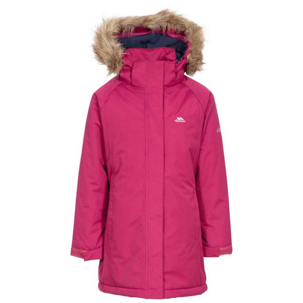 Trespass Childrens Girls Fame Waterproof Parka Jacket (Cranberry) - Multicolour - Size 9-10Y