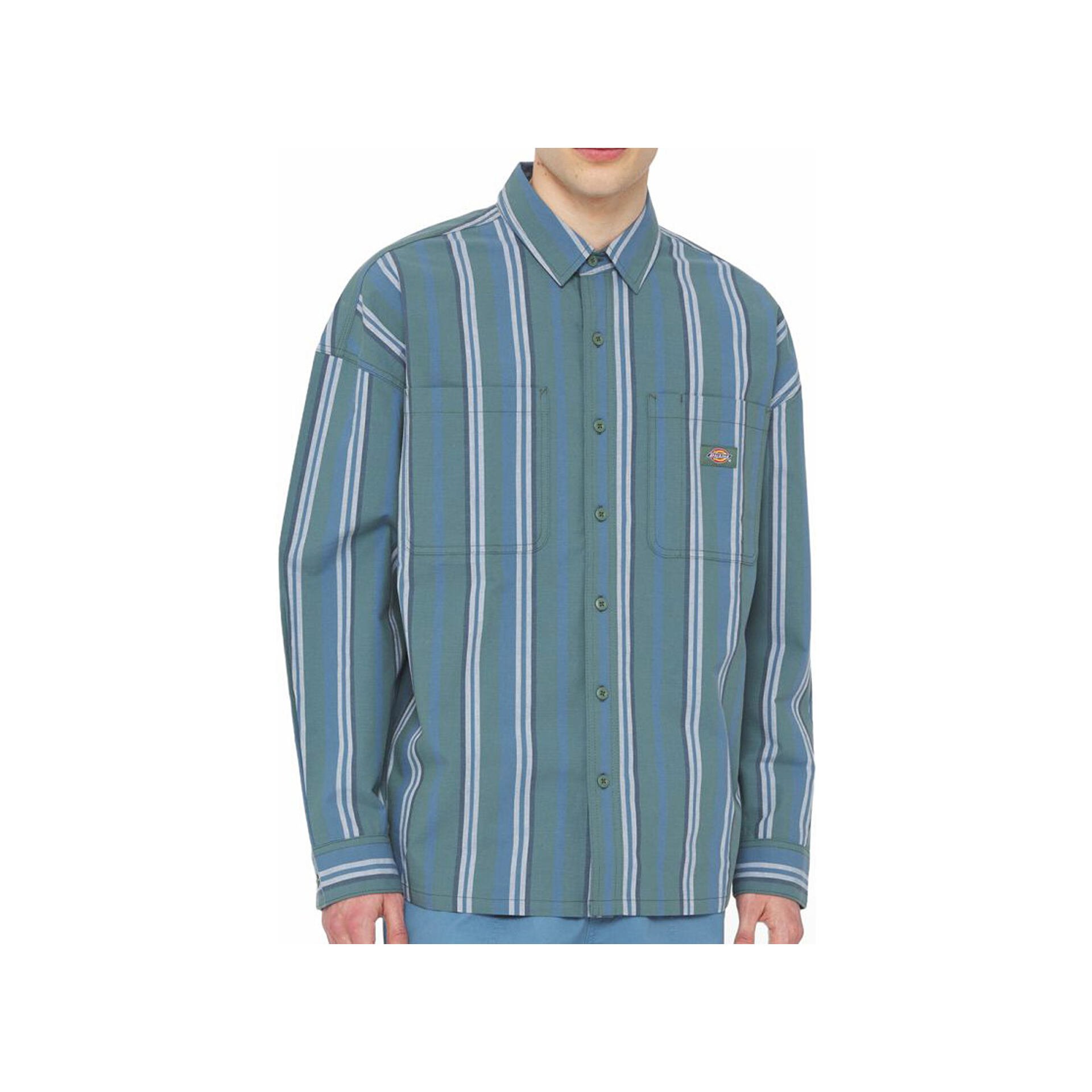 HERRENHEMD GLADE SPRING SHIRT LS VRTICL YD BLAU