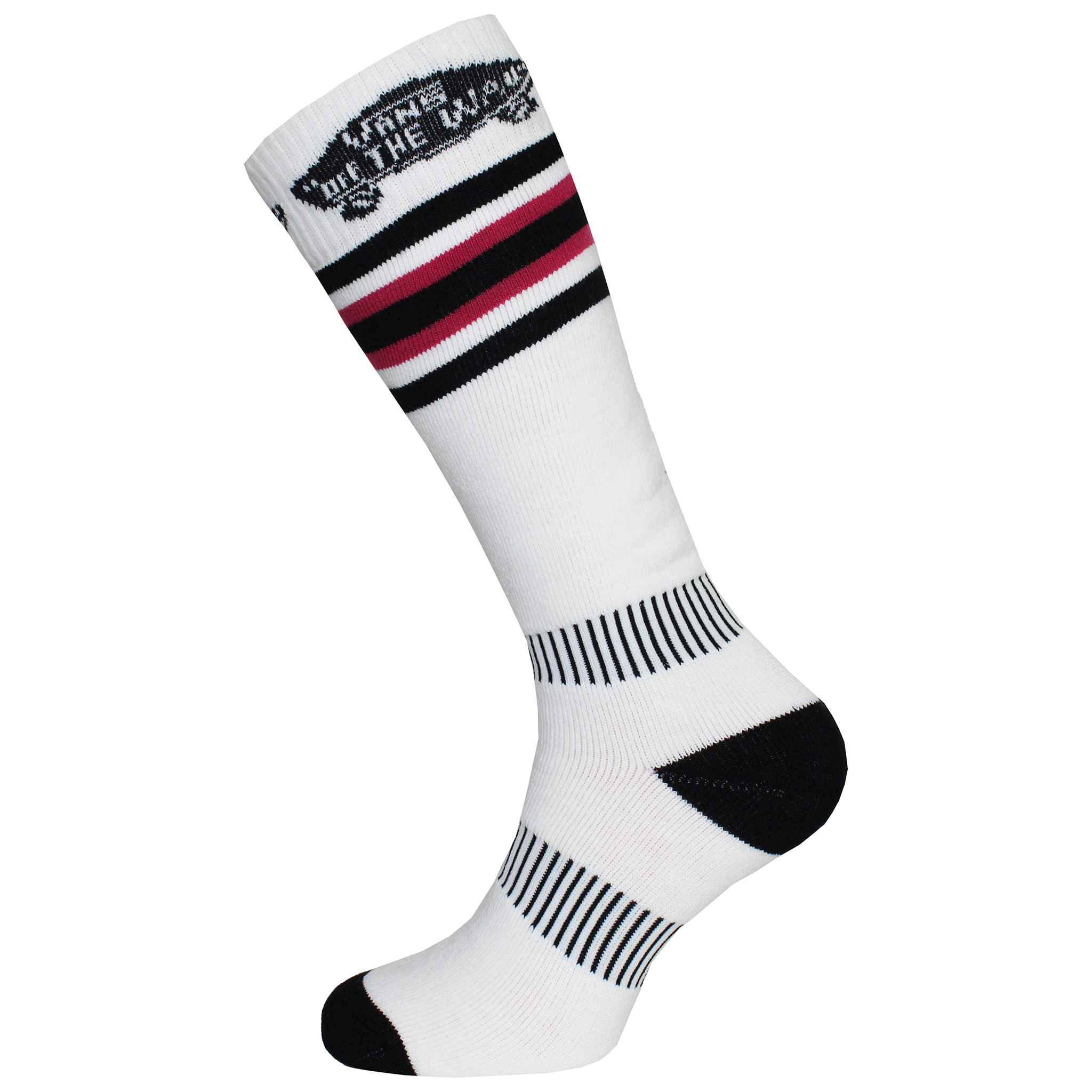 Thumbnail - Vans von der Wand Weißer/Schwarzer Schnee Mid Womens Performance Socken VQJP6MZ
