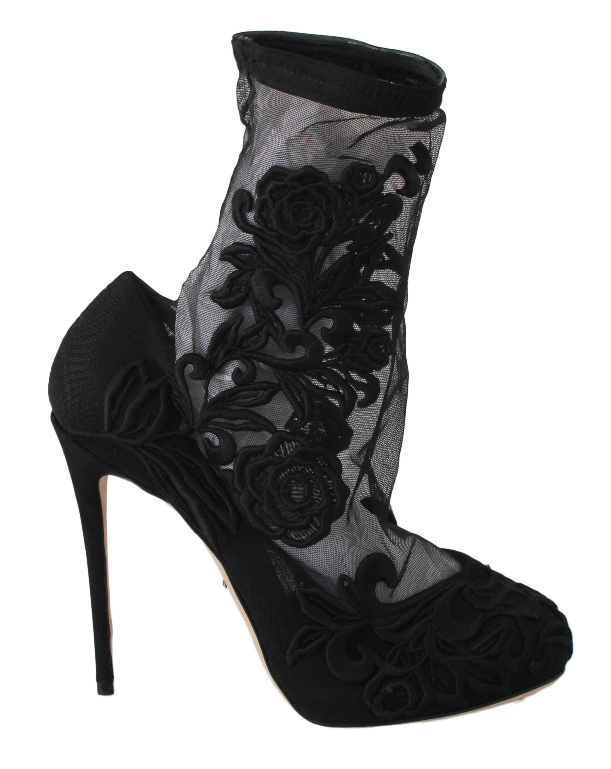 Dolce & Gabbana Chaussures chaussettes Stilettos Roses noires pour femmes