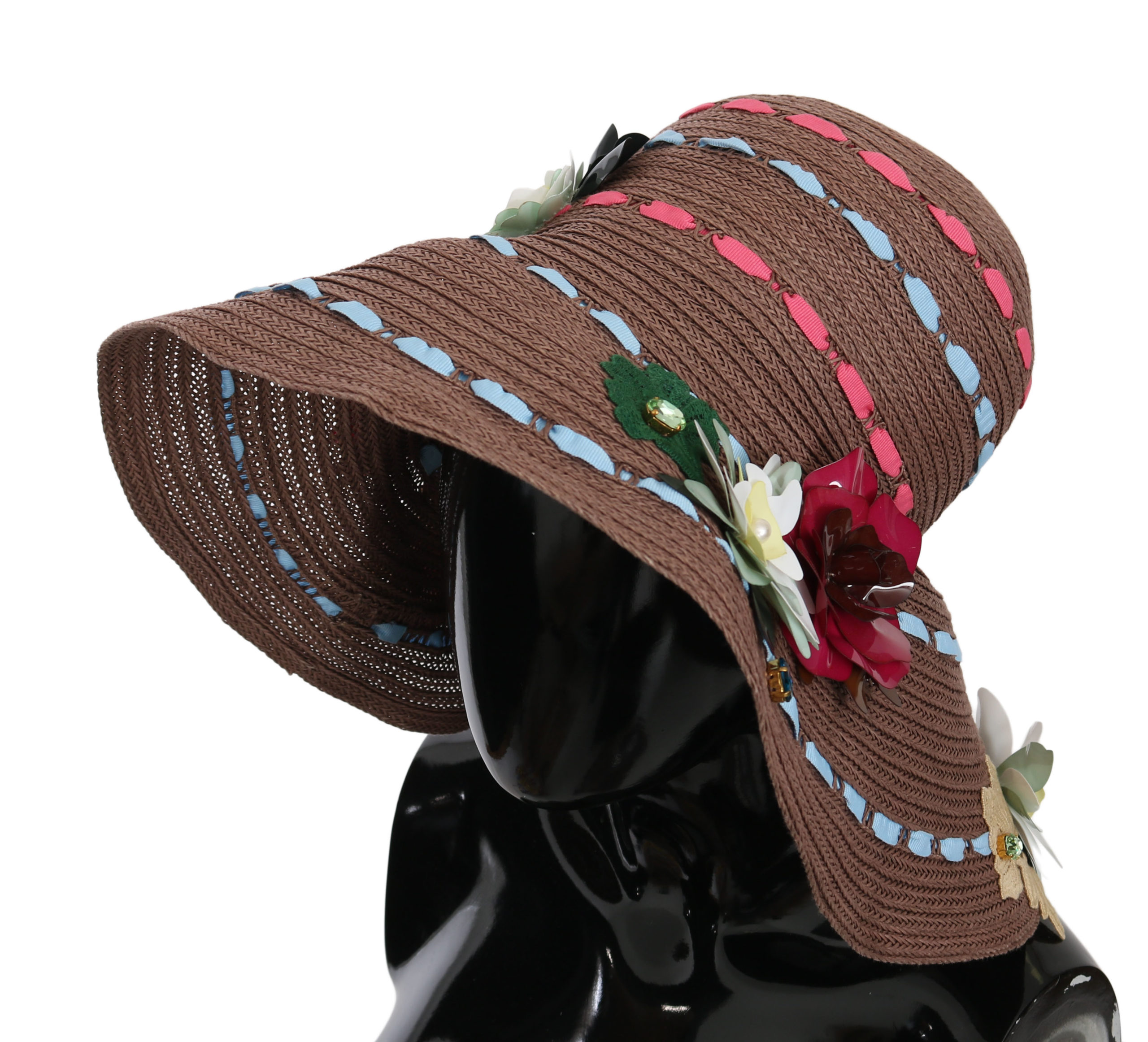 Dolce&Gabbana Brun Breda Brim Blommig Floppy Damhatt – bild 2