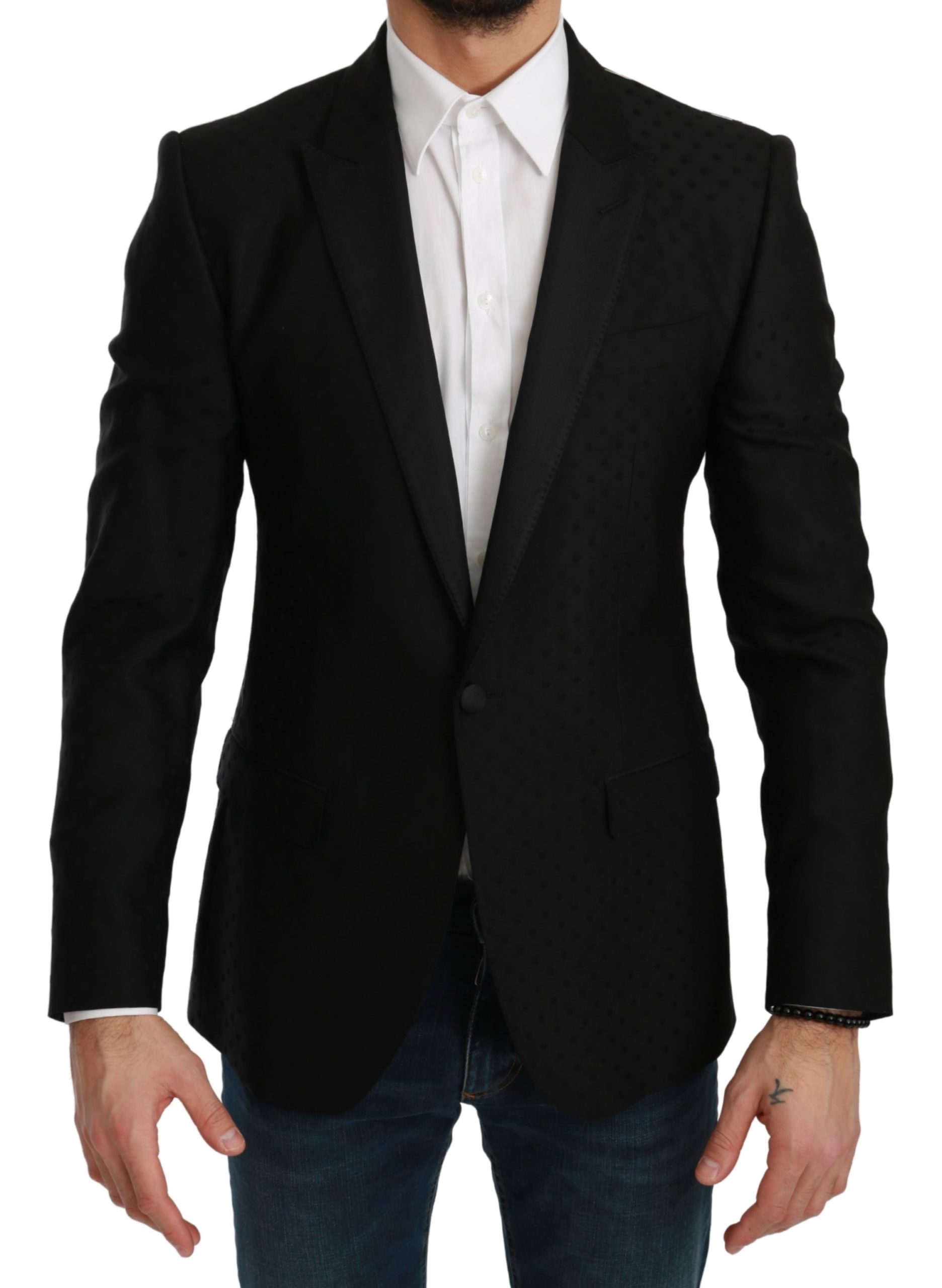 Dolce & Gabbana Hommes Manteau noir Slim Fit Jacket MARTINI Blazer