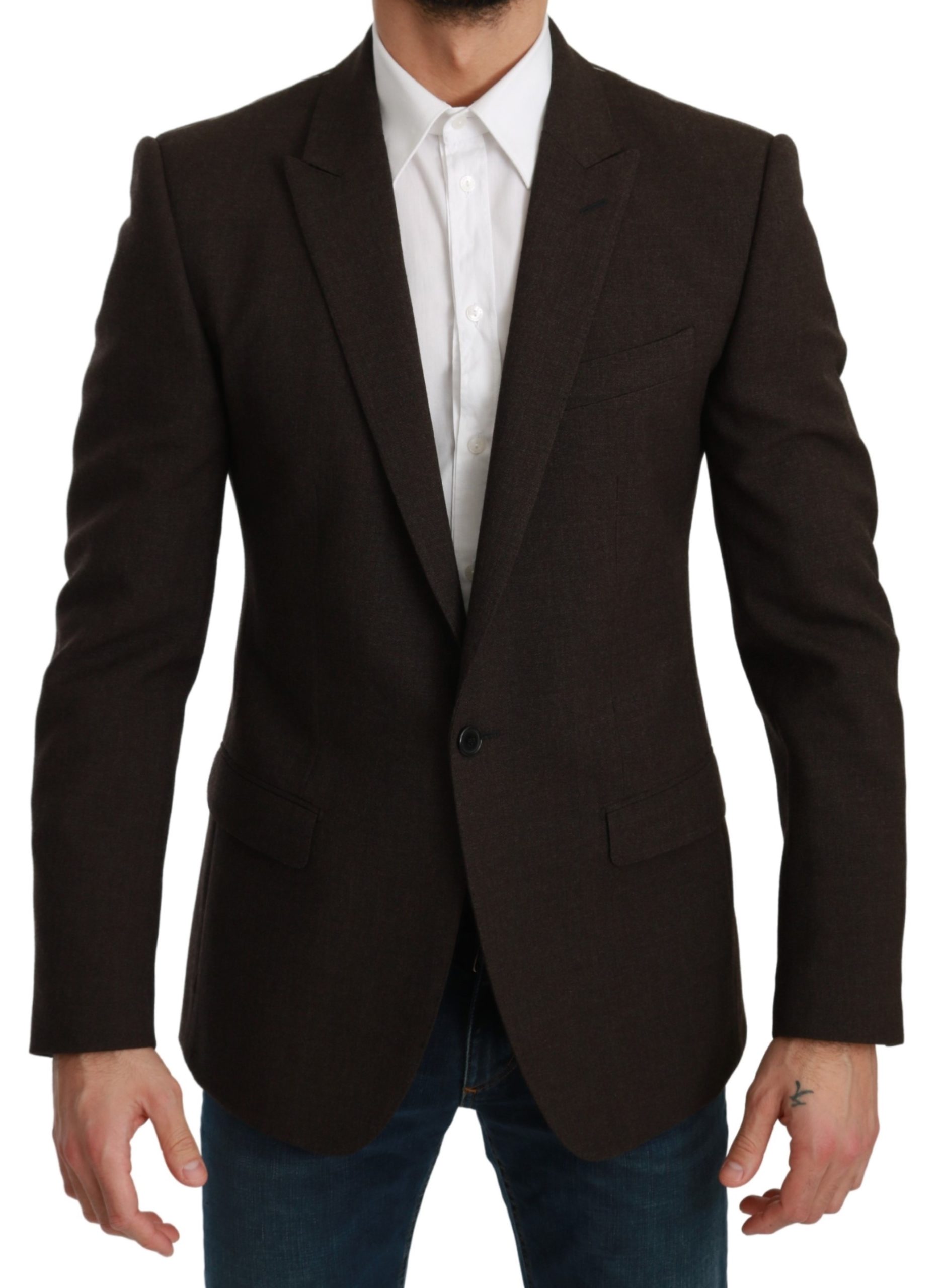 Brun Slim Fit Kappa Martini Blazer