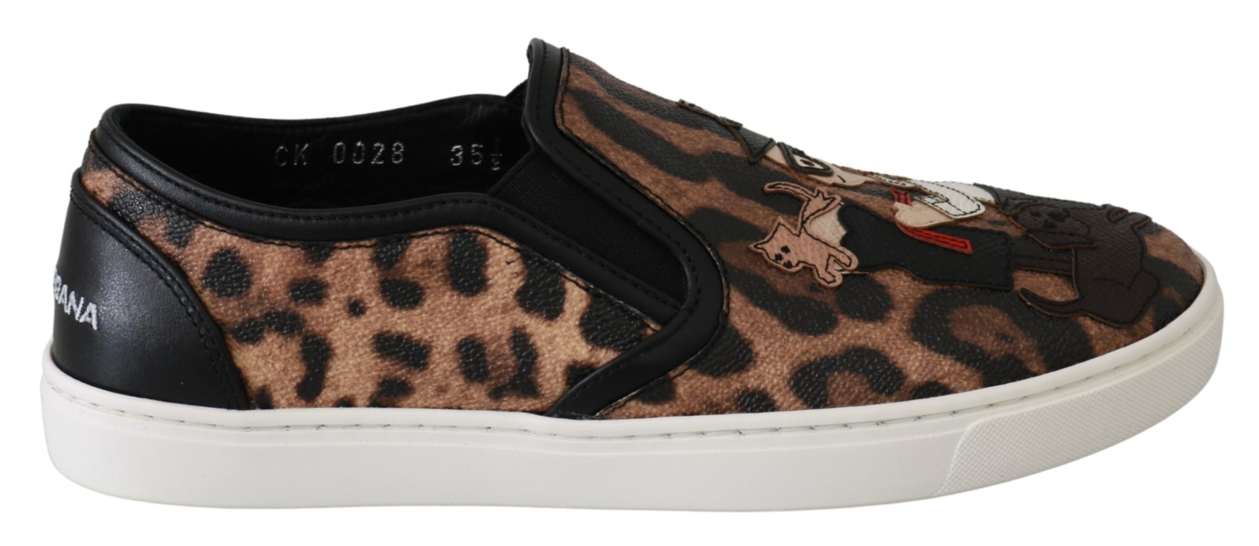 Thumbnail - Dolce & Gabbana Leder Leopard #dgfamily Slipper Schuhe
