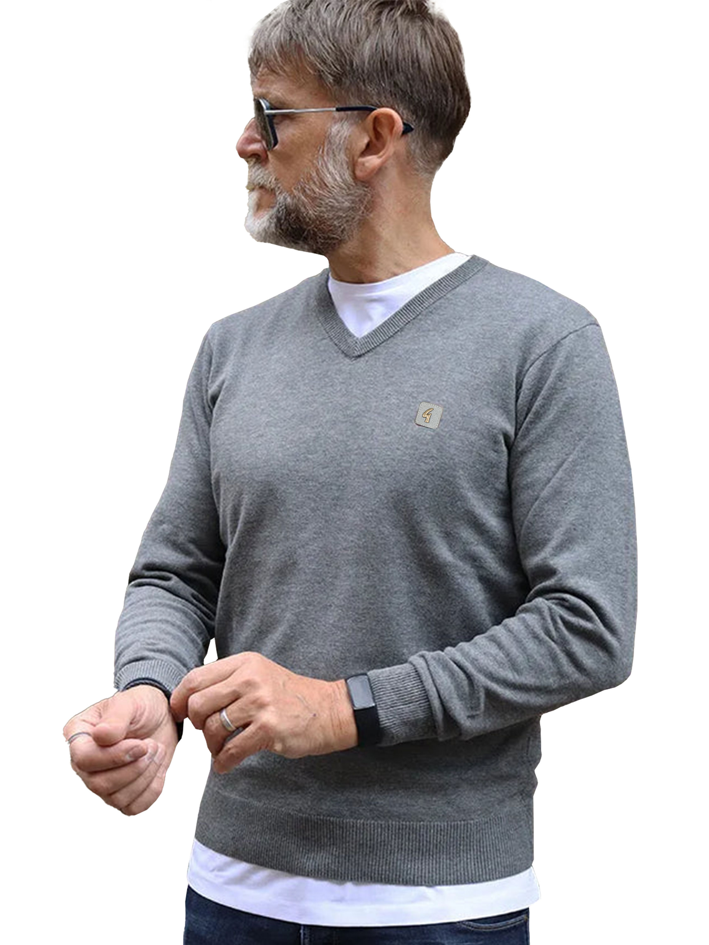 Thumbnail - Gabicci | Herren V-Ausschnitt Strickpullover