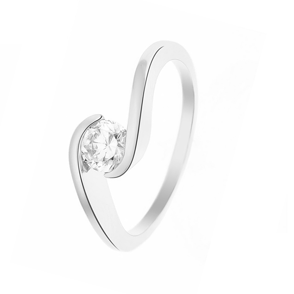 Diadema Womens - Ring - Black night Collection Silver Sterling - Size Q 1/2