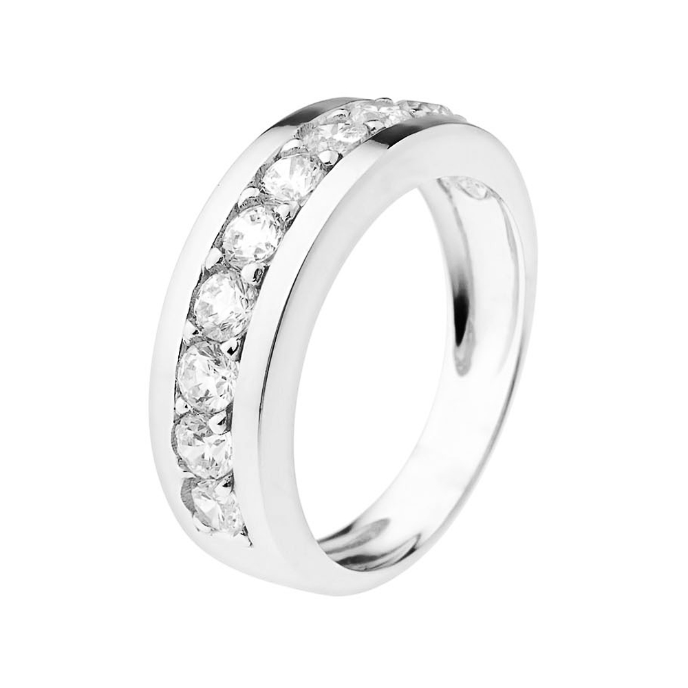 Diadema Womens - Ring - Love Jewelry Collection - White Sterling Silver - Size K