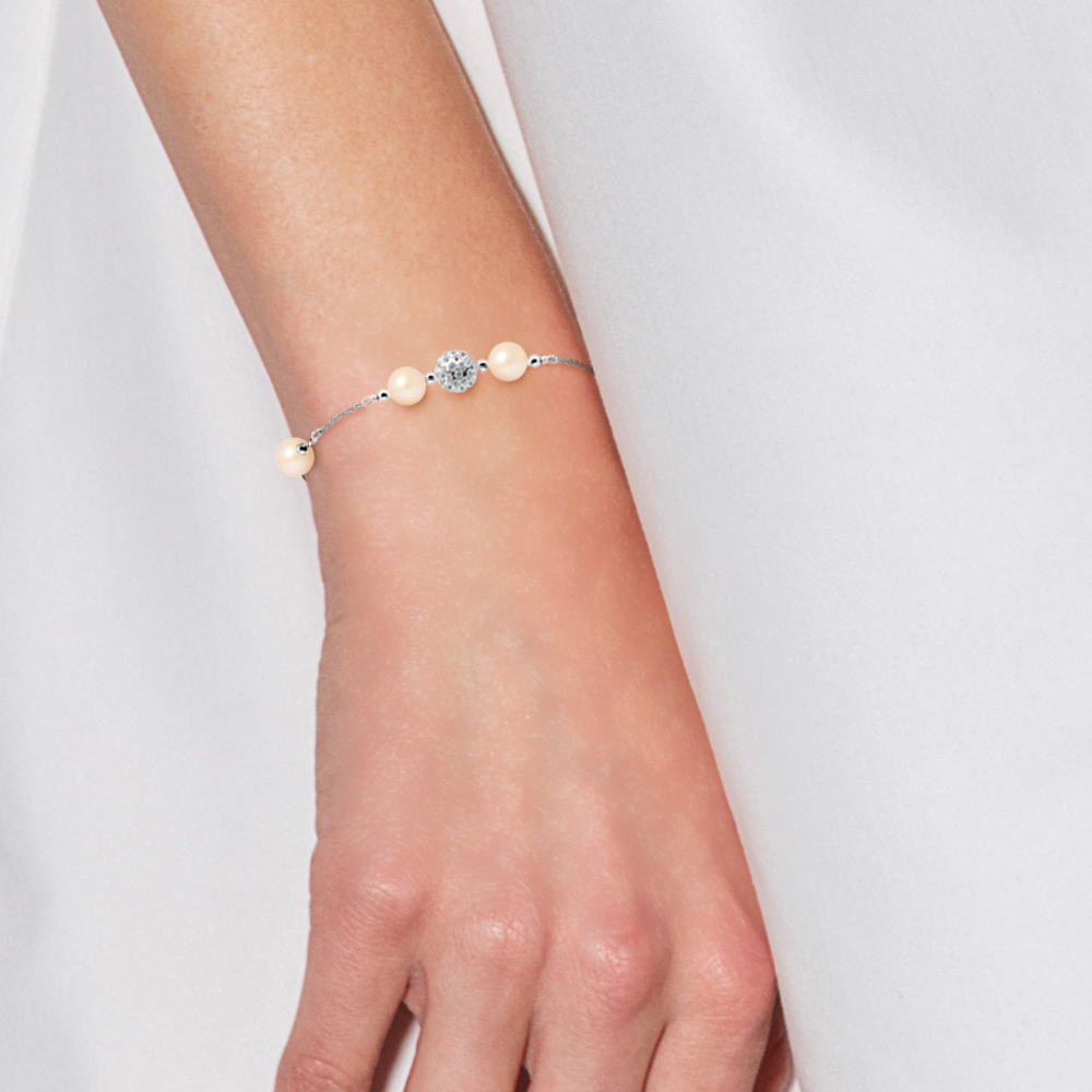 Diadema Armband sötvattenspärlor Love Jewelry Collection dam – bild 2