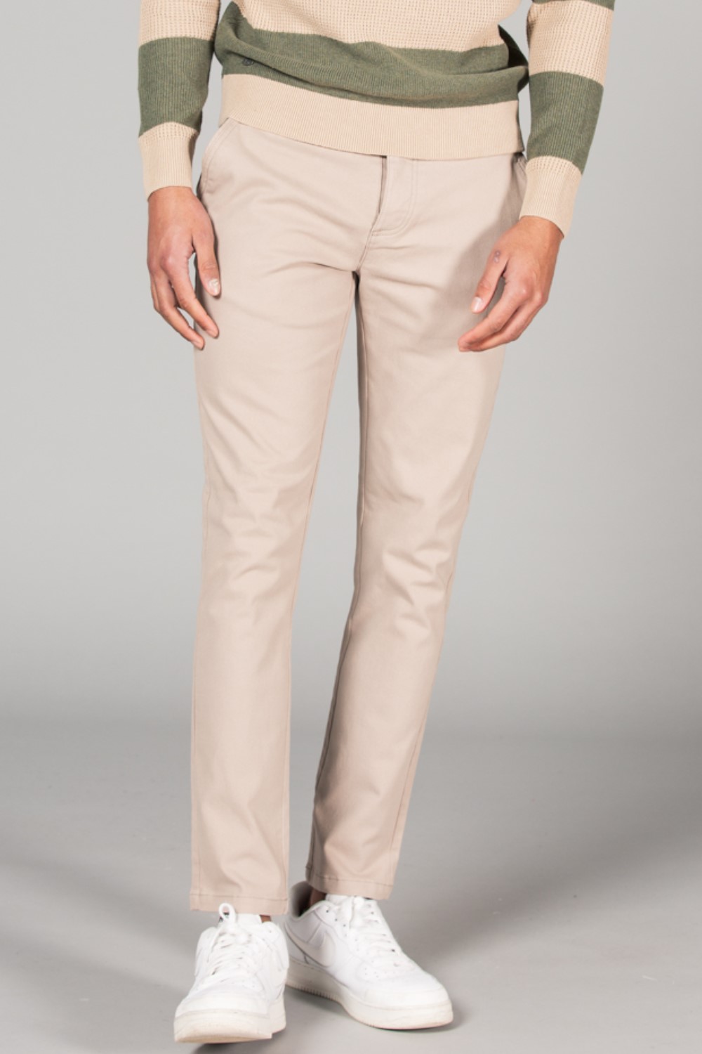 Kensington Eastside Mens Beige Cotton Chino Trousers - Size 36 (Waist)