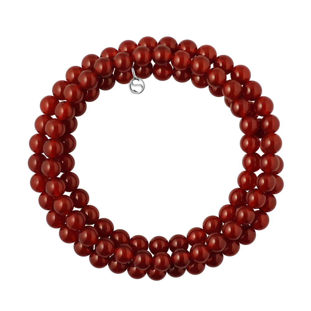 Rodney & Rolf Womens Bracelet Silver Sterling 925 Sunbury - Red - Size Large