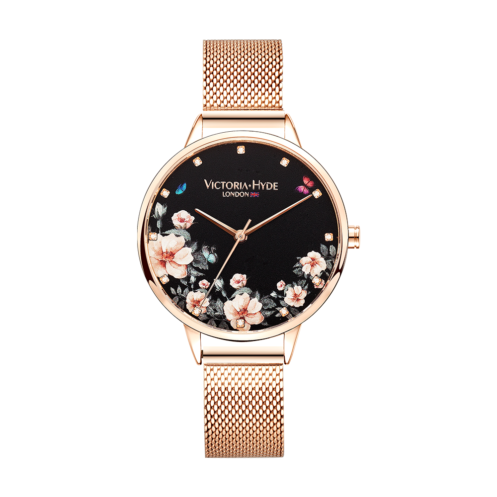 VICTORIA HYDE Montre Green Park Flower, or rose