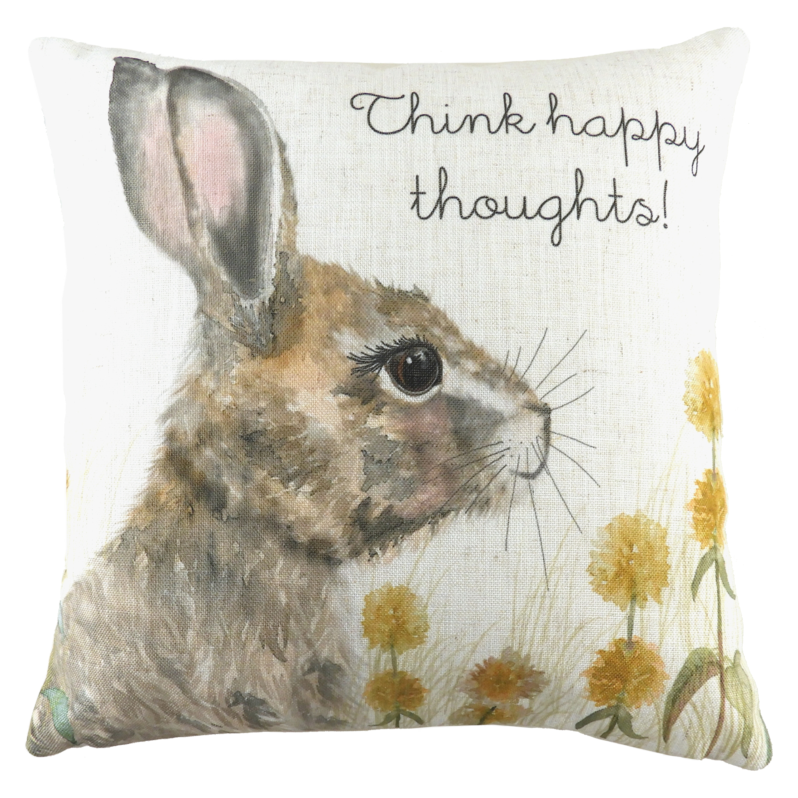 Evans Lichfield Woodland Hare Thoughts Cushion - Multicolour - Size 43 Cm X 43 Cm