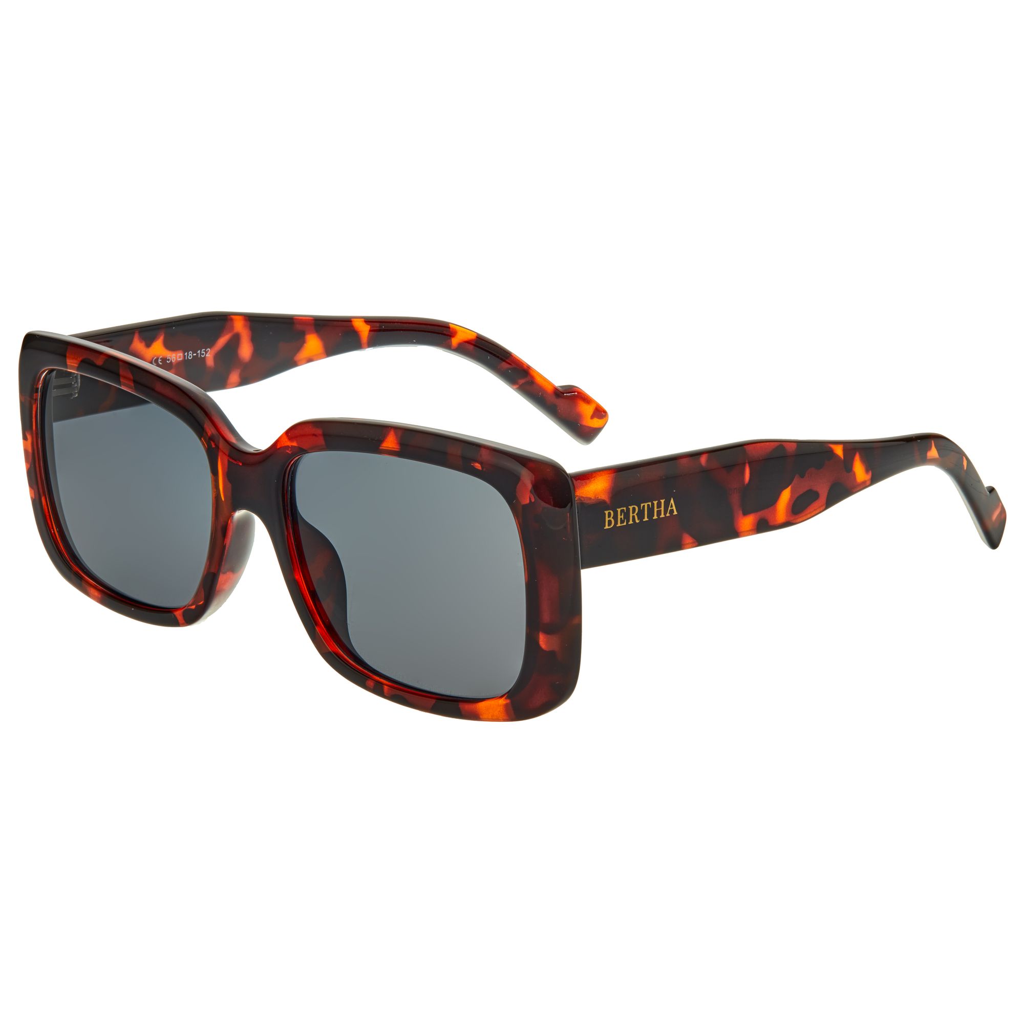 Bertha Womens Wendy Polarized Sunglasses - Blue Stainless Steel - One Size
