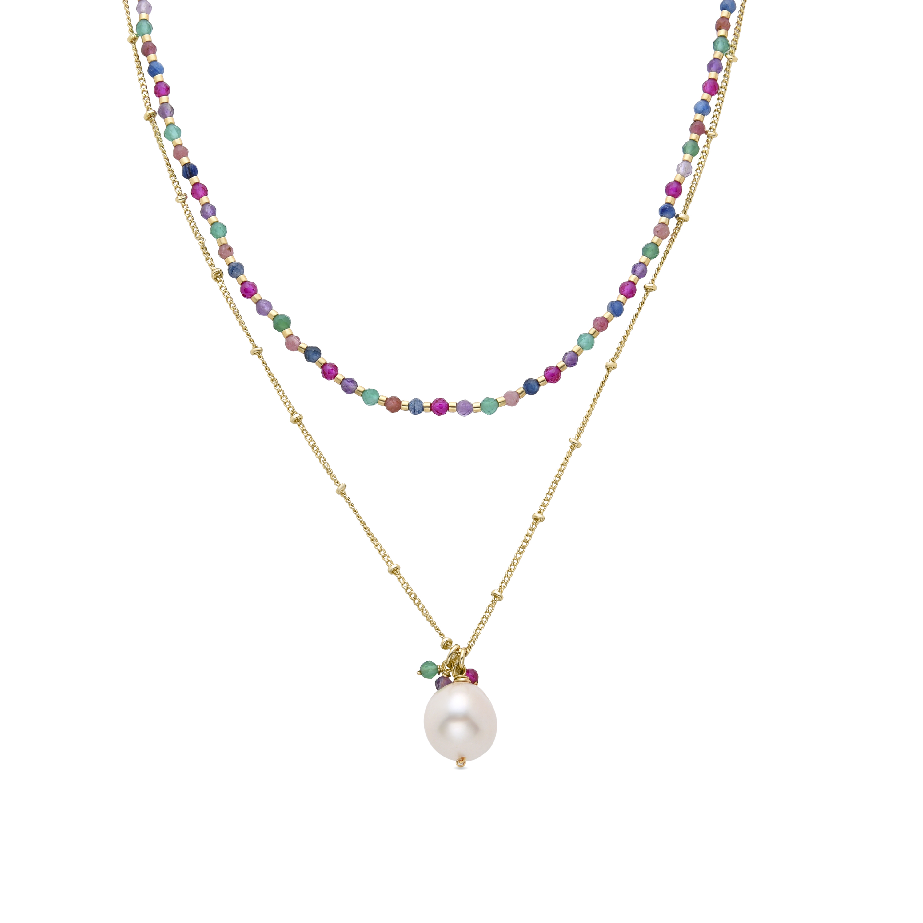 Zain-halsband med 18k guldfinish