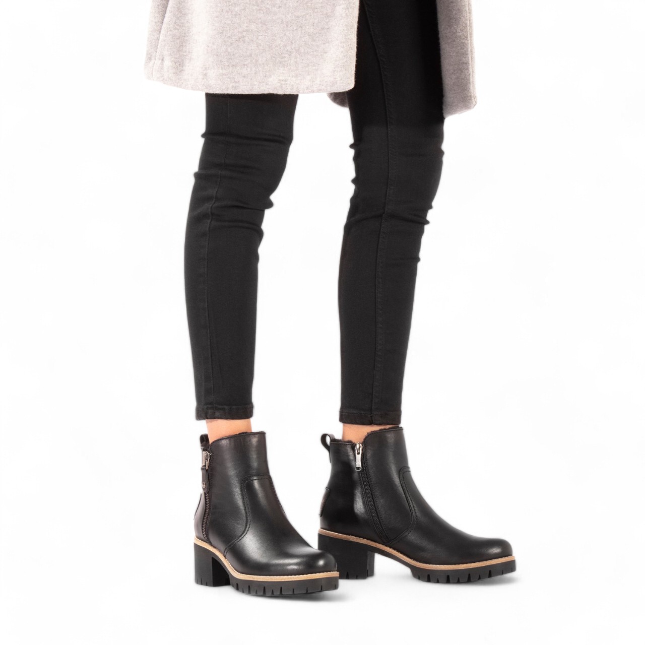 PANAMA JACK Women's Black Trav B2 Leather Ankle Boots ankelboots – bild 2