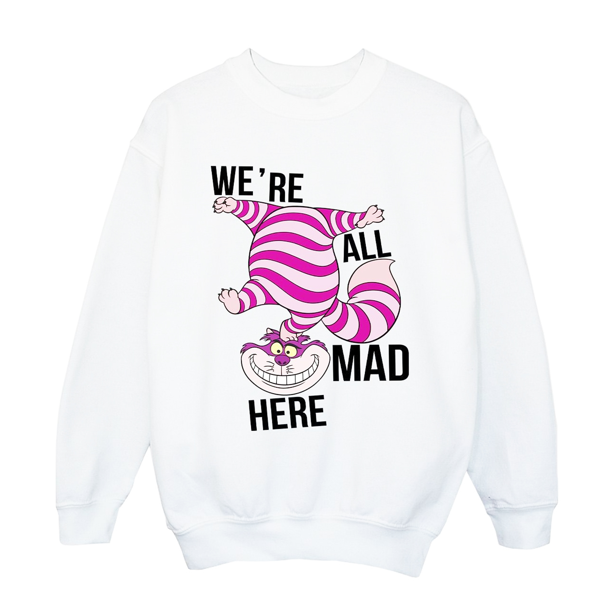 Thumbnail - Disney - "Alice In Wonderland All Mad Here" Sweatshirt für Mädchen (Weiß)
