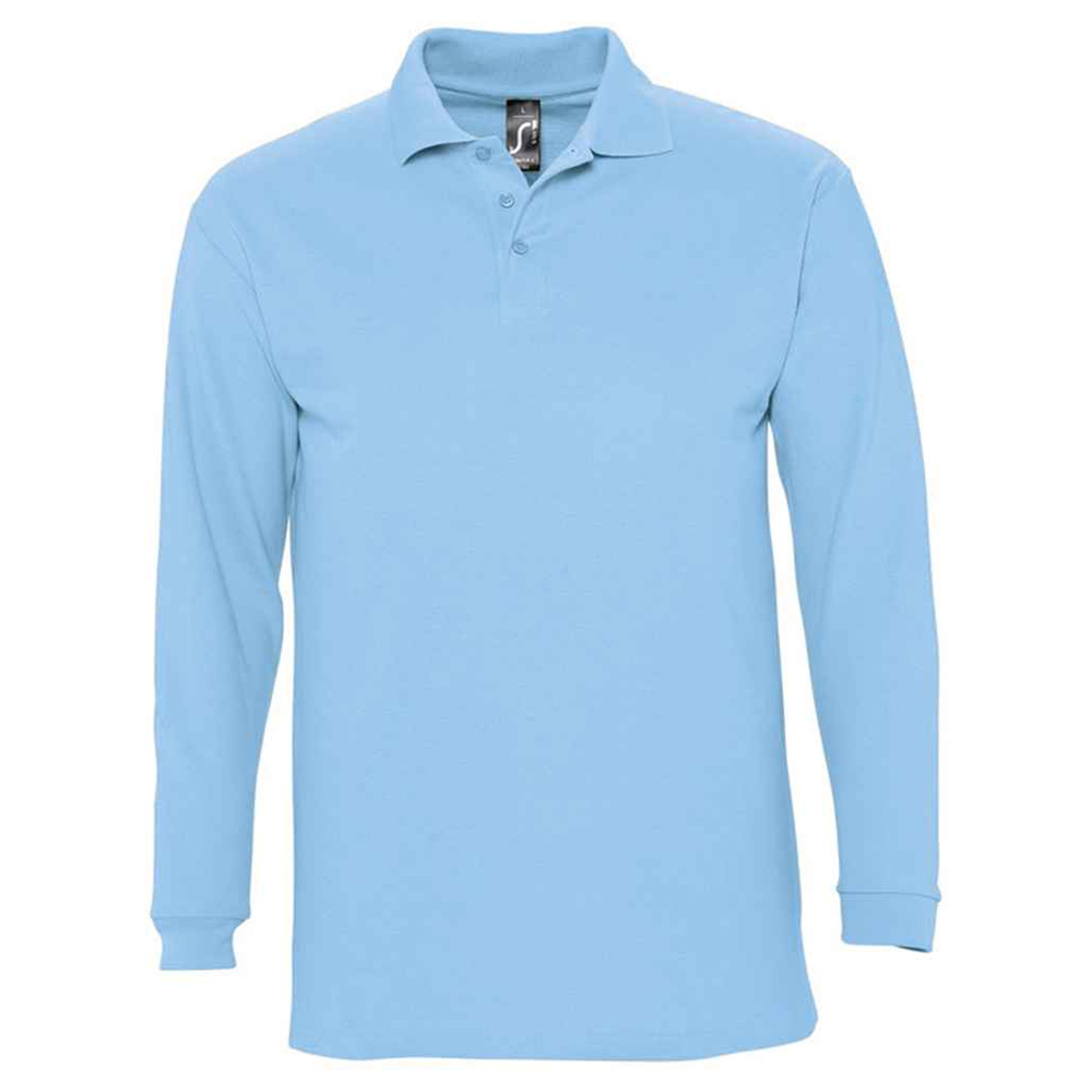SOLS - "Winter II" Poloshirt für Herren/Damen Unisex Langärmlig (Himmelblau)